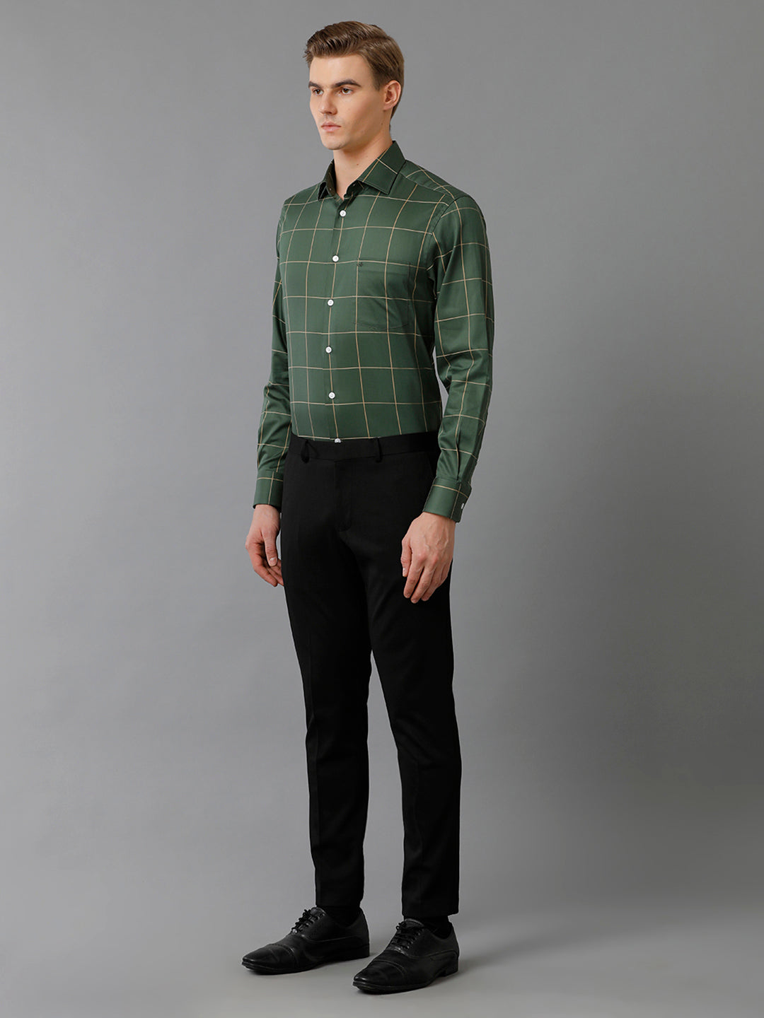 Aldeno Mens Regular Fit Other Checks Yellow Casual Cotton Shirt (CRUZ)