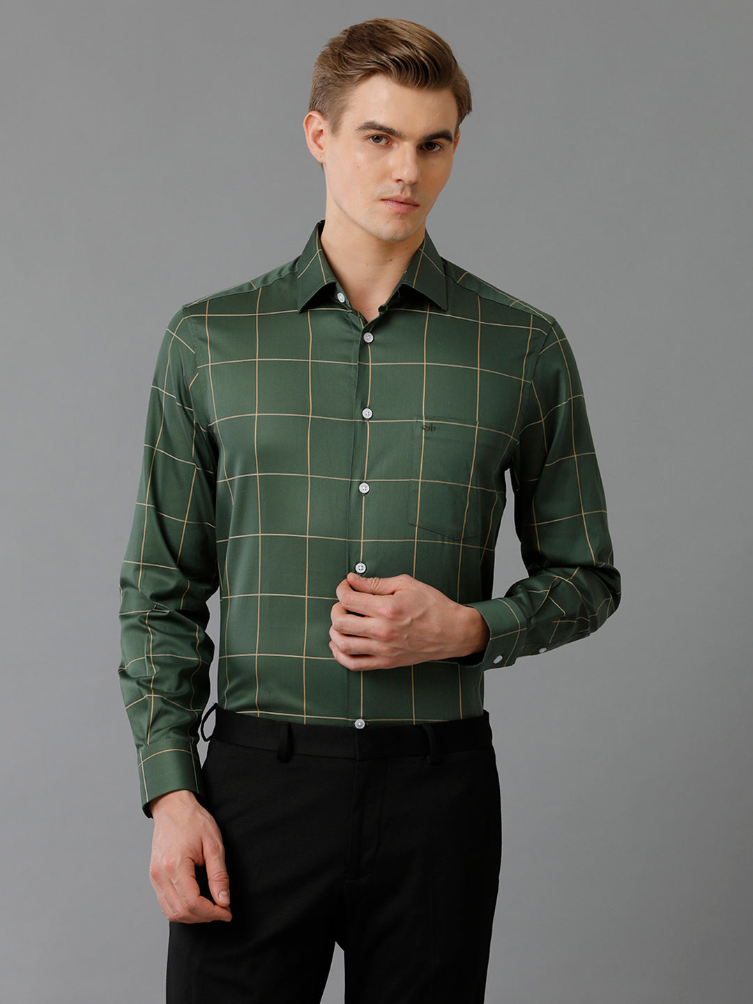 Aldeno Mens Regular Fit Other Checks Yellow Casual Cotton Shirt (CRUZ)