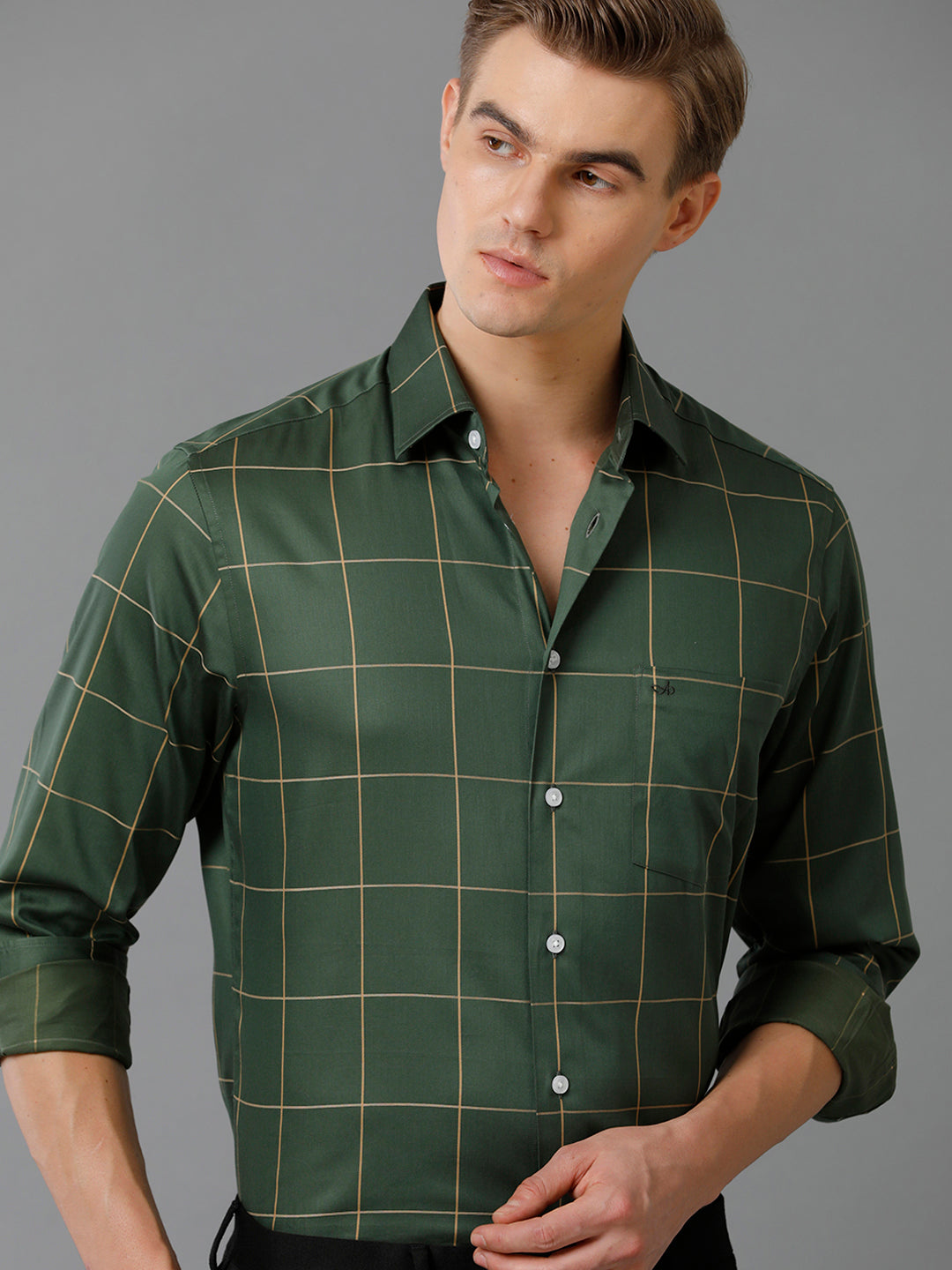 Aldeno Mens Regular Fit Other Checks Yellow Casual Cotton Shirt (CRUZ)
