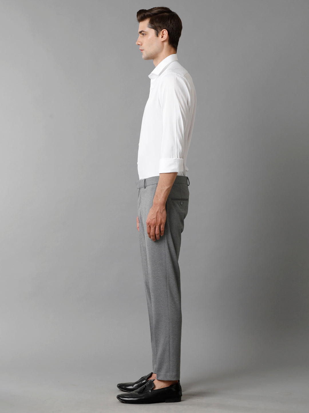 Aldeno Mens Regular Fit Solid White Formal Satin Shirt (SEBWH)