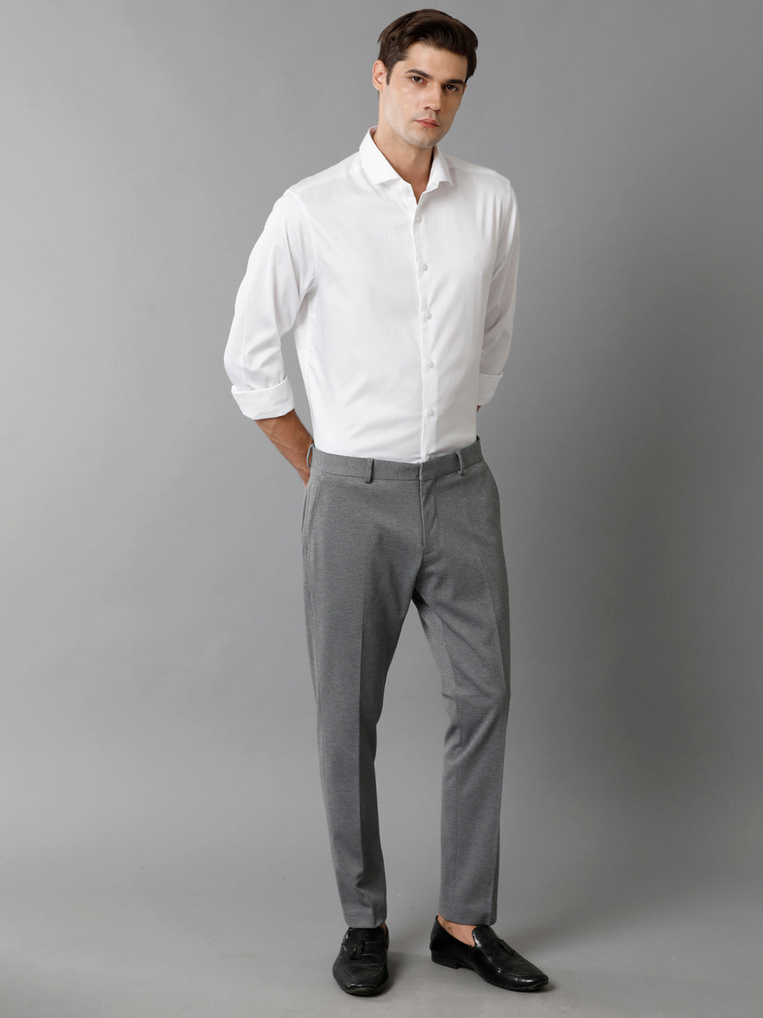 Aldeno Mens Regular Fit Solid White Formal Satin Shirt (SEBWH)
