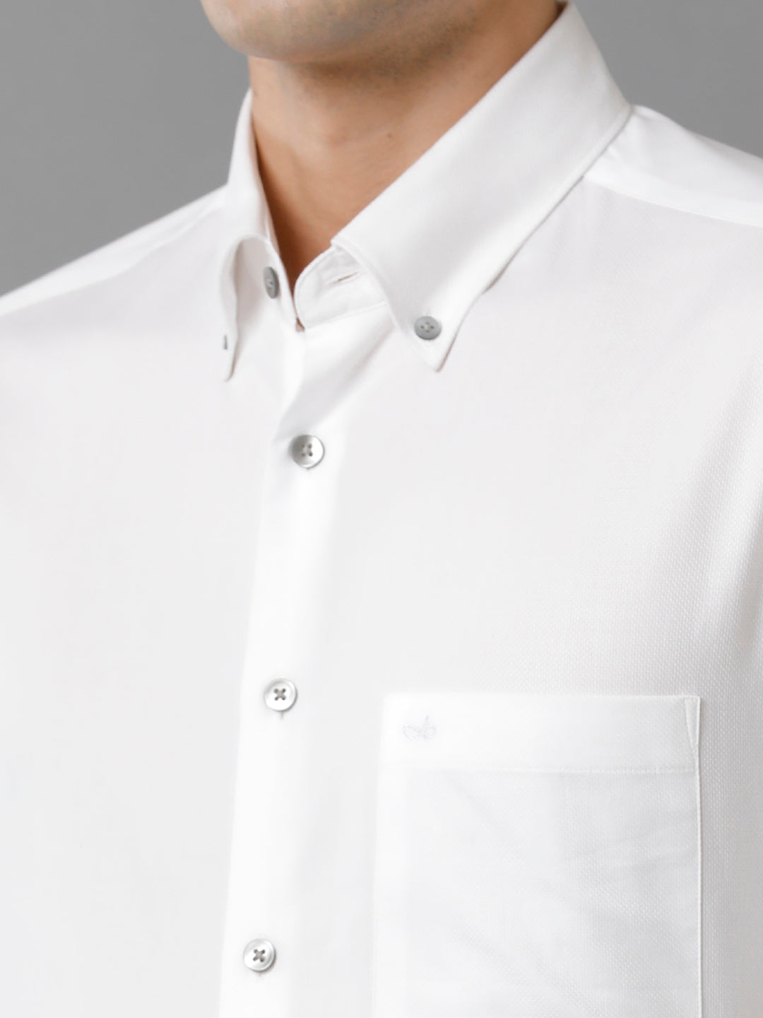 Aldeno Mens Slim Fit Solid White Formal Cotton Shirt (CALEB)