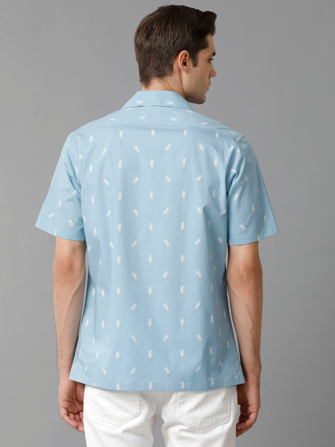 Aldeno Mens Regular Fit Pineapple AOP Casual Cotton Shirt (HENRI)