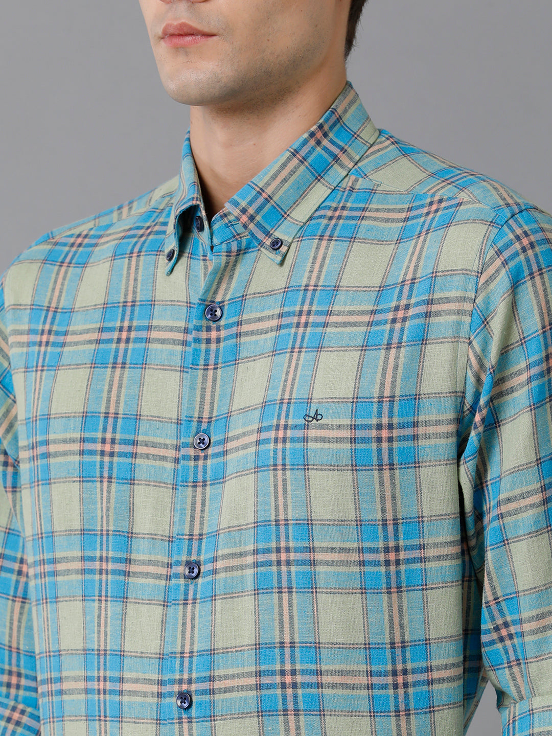 Aldeno Mens Regular Fit Multi Check Casual Cotton Blend Shirt (LARA)