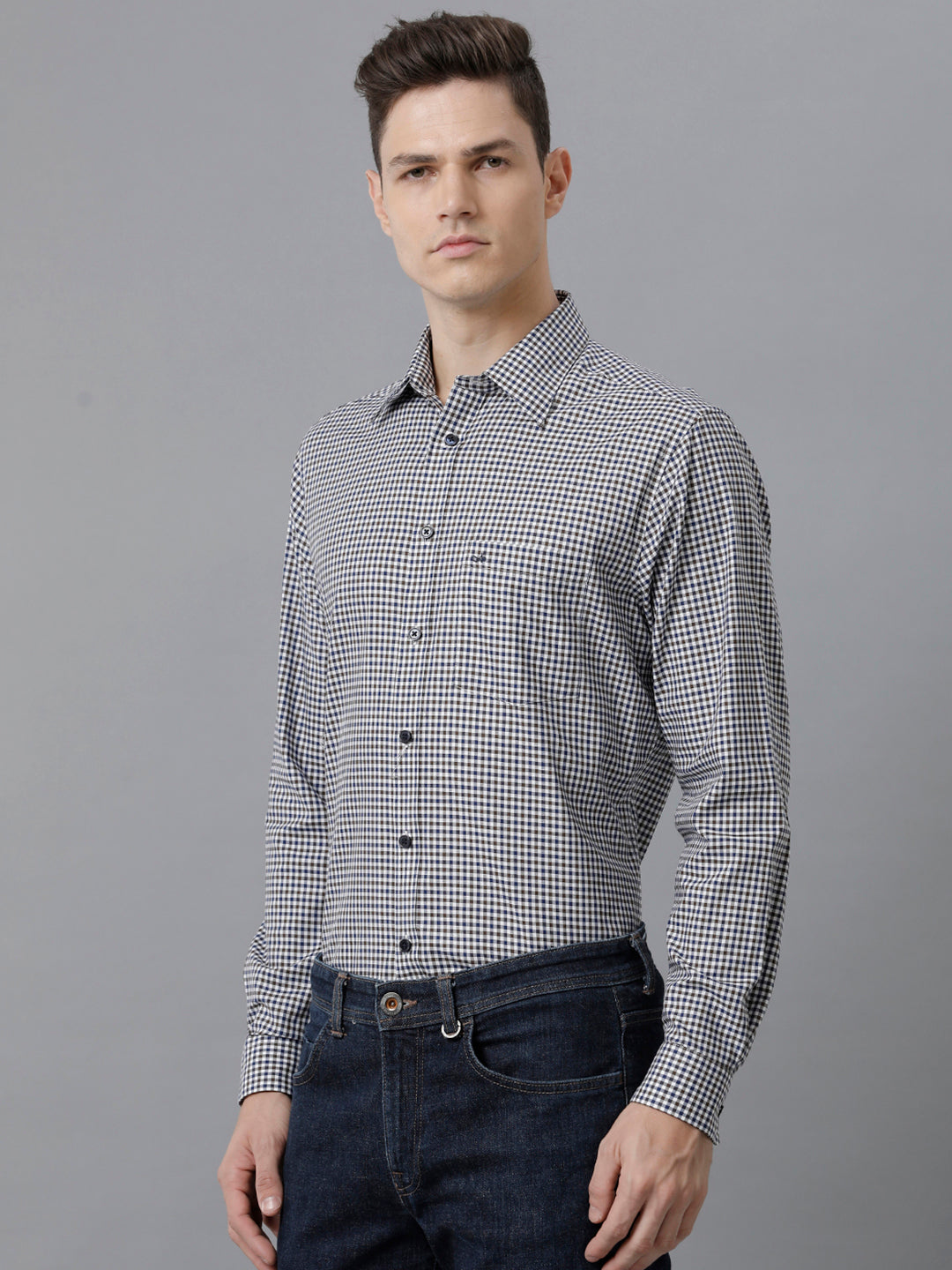 Aldeno Mens Multi Checks Casual Shirt (CEZAR)
