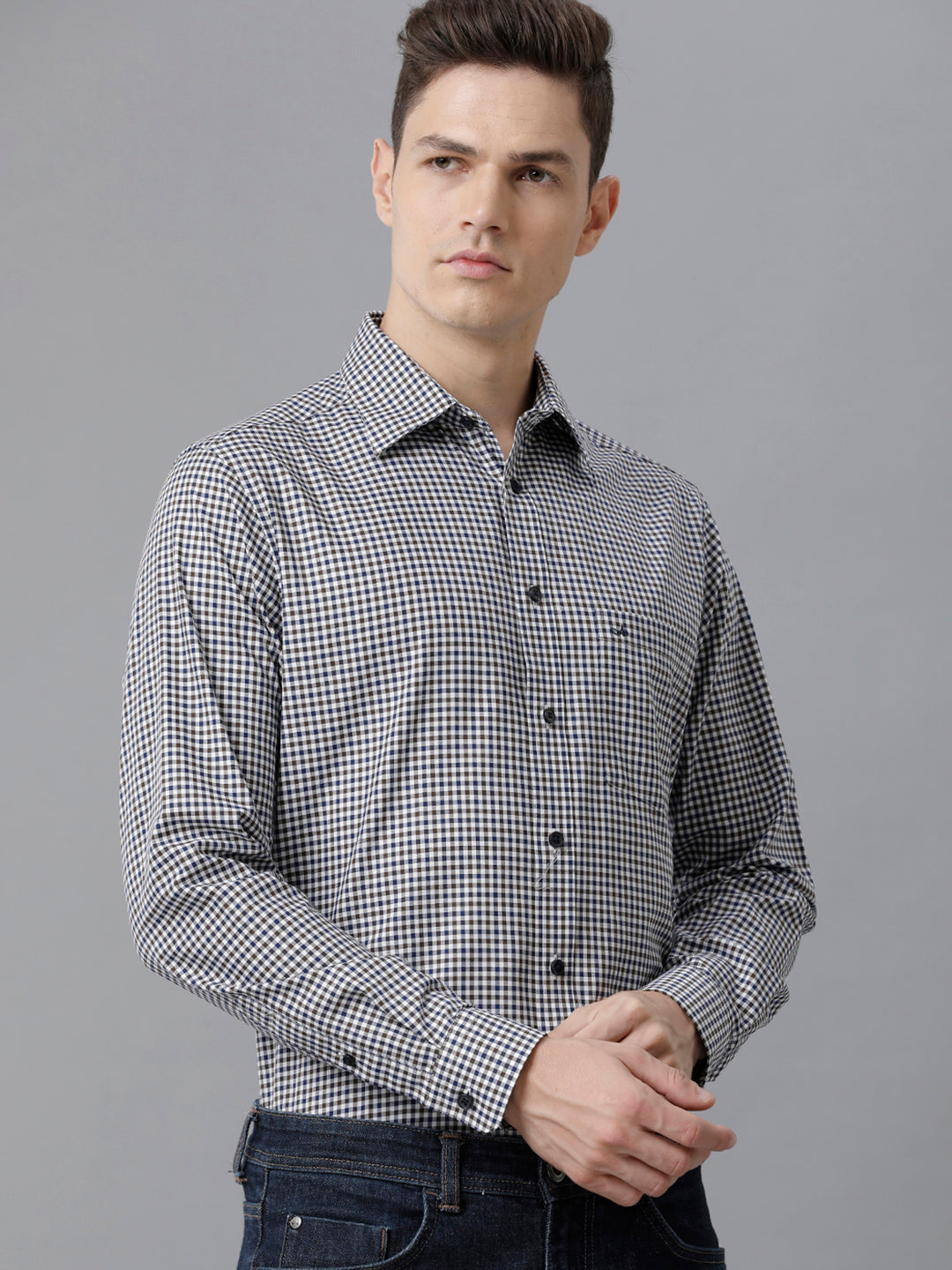 Aldeno Mens Multi Checks Casual Shirt (CEZAR)