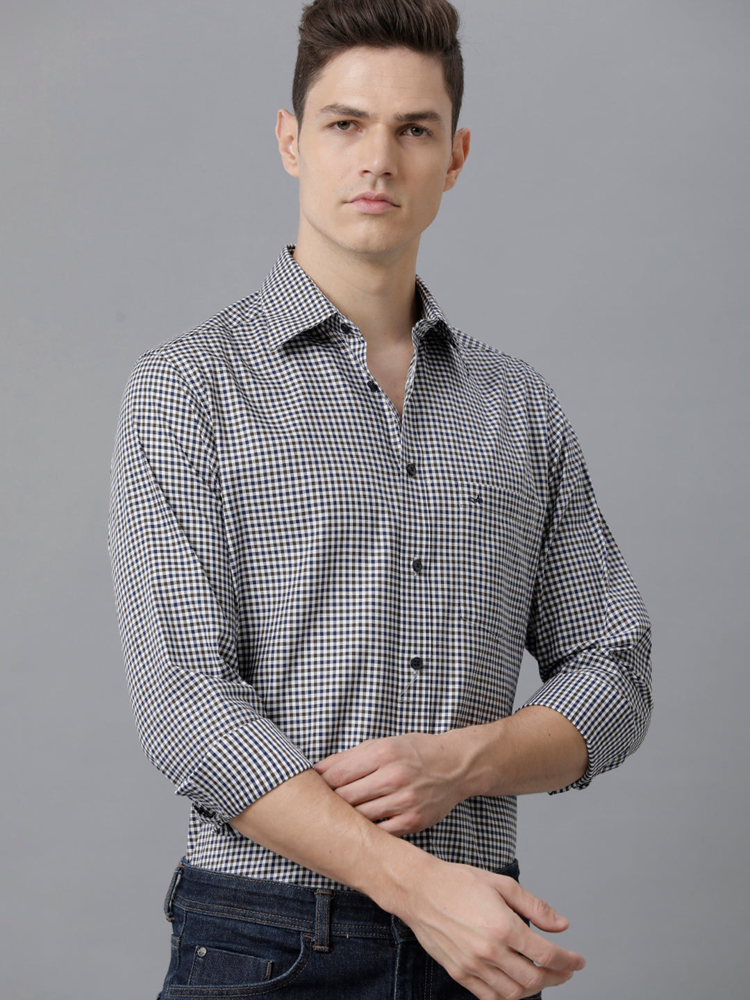Aldeno Mens Multi Checks Casual Shirt (CEZAR)