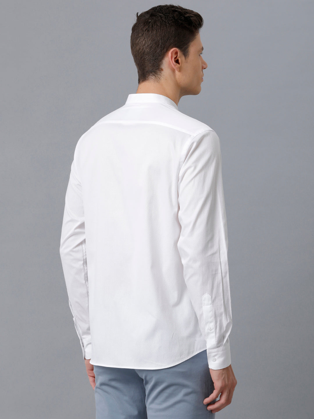 Aldeno Mens Regular Fit Solid White Formal Cotton Shirt (CHARL)