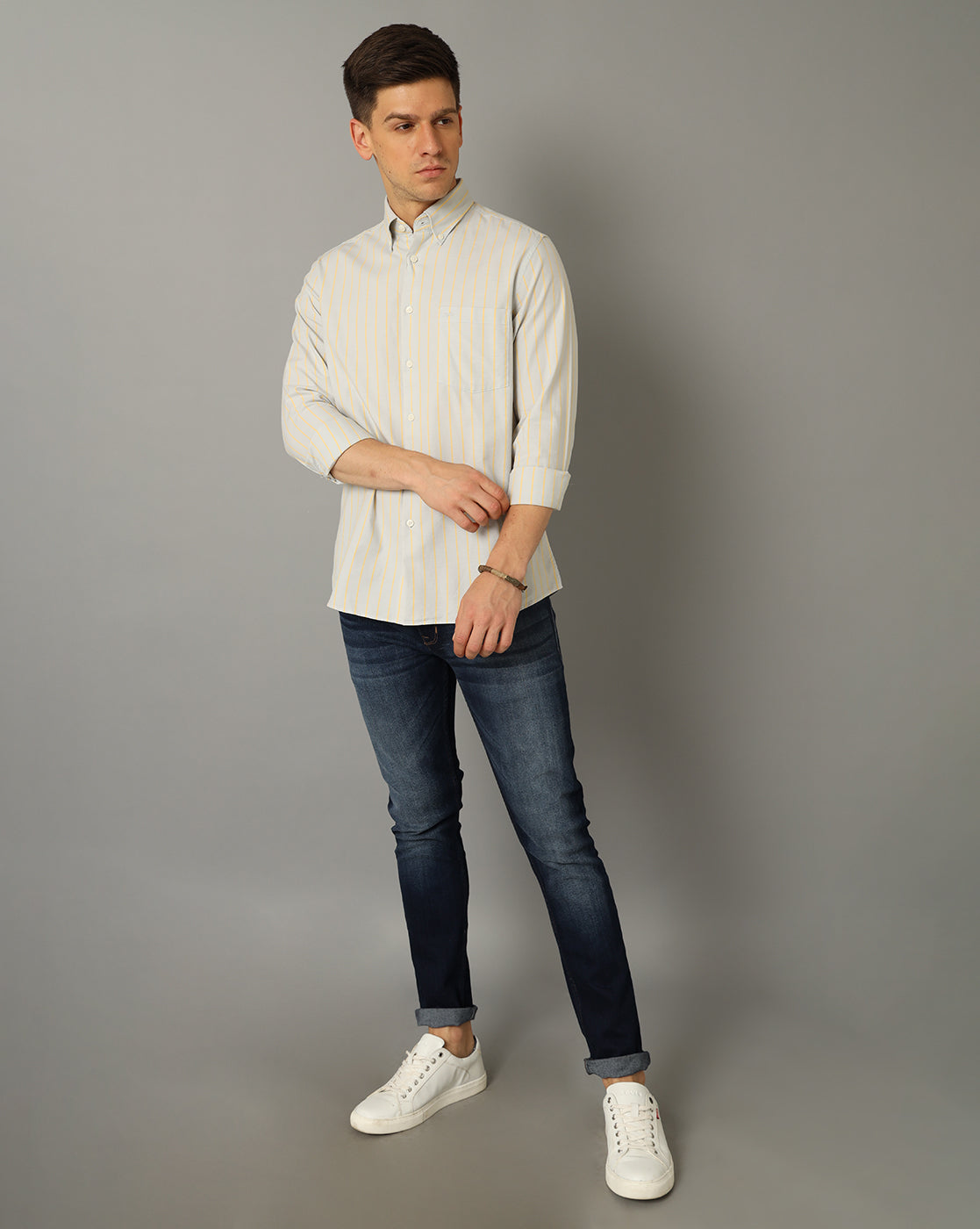 Aldeno Men Striped Casual Shirt