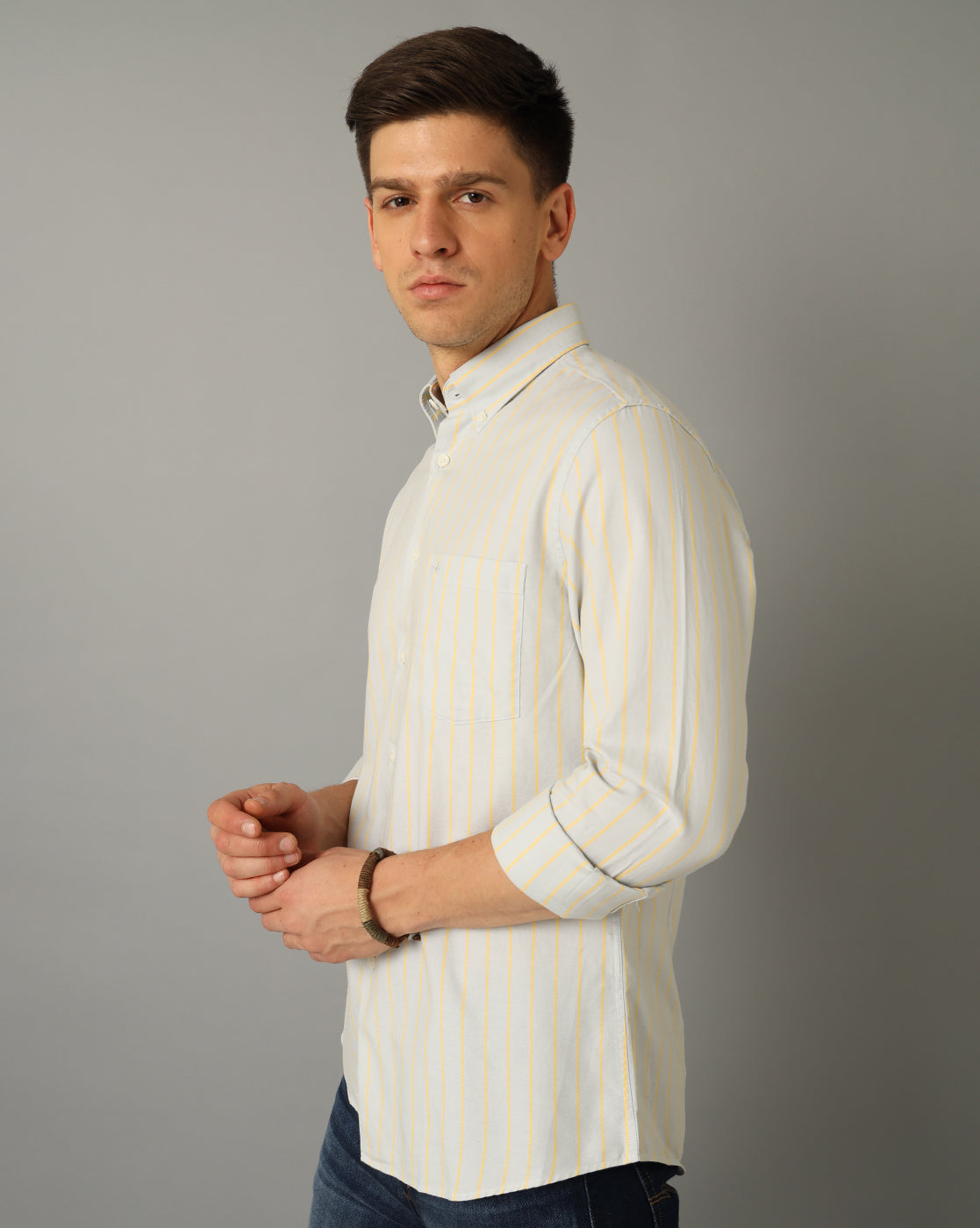 Aldeno Men Striped Casual Shirt