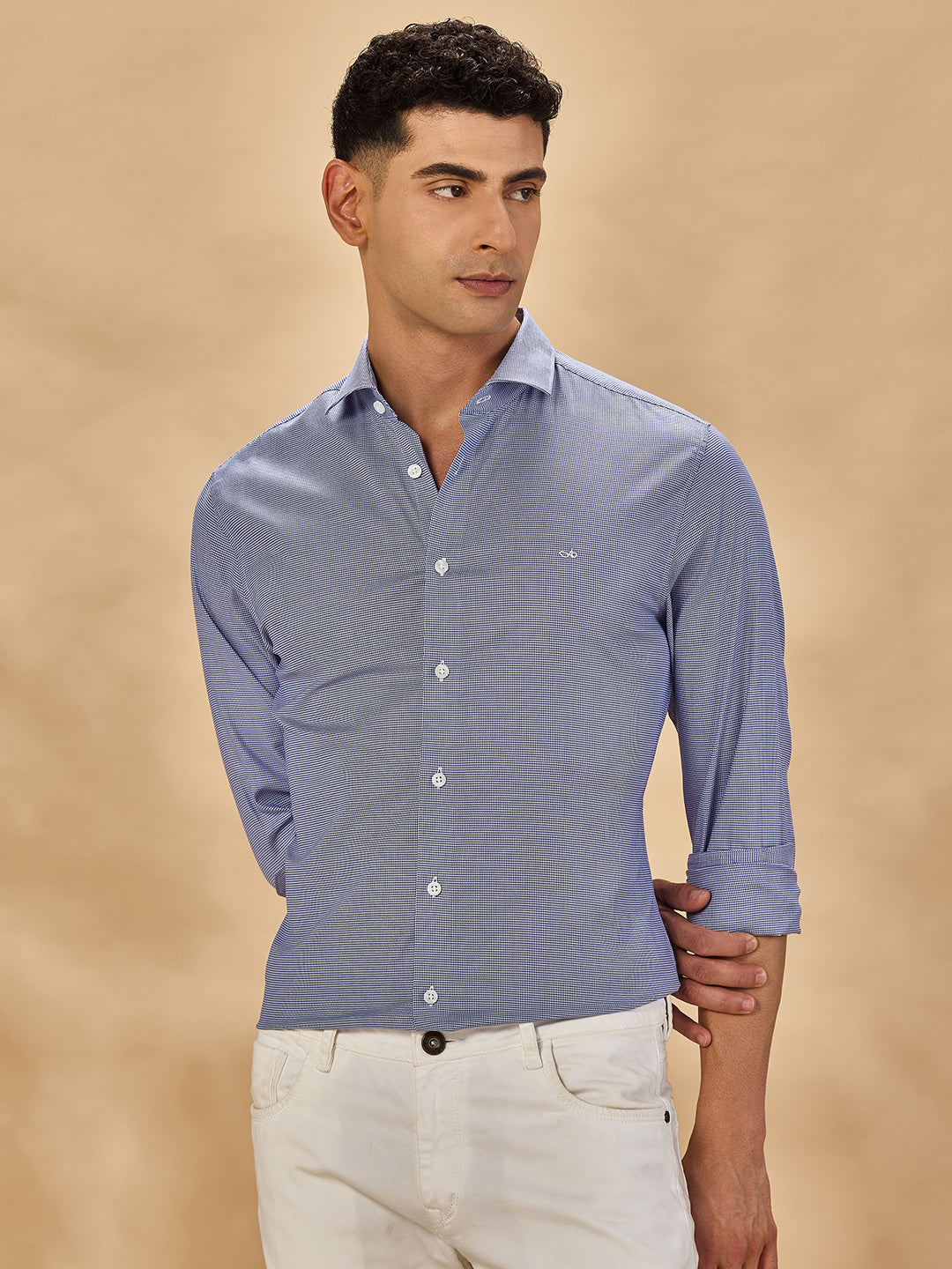 Aldeno Men Blue Formal Shirt (SEAN)