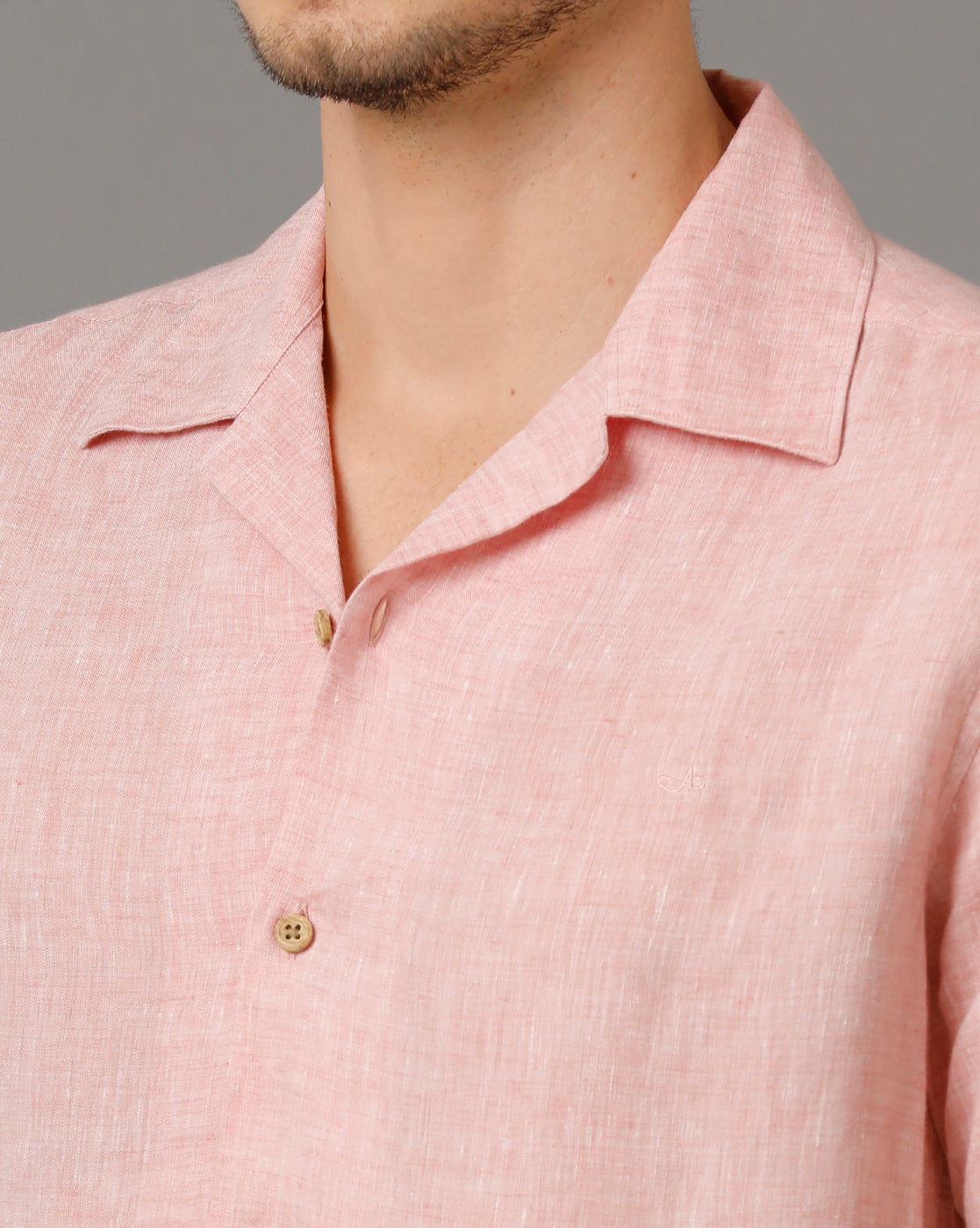 Aldeno Mens Regular Fit Solid Red Casual Linen Shirt (LANE)