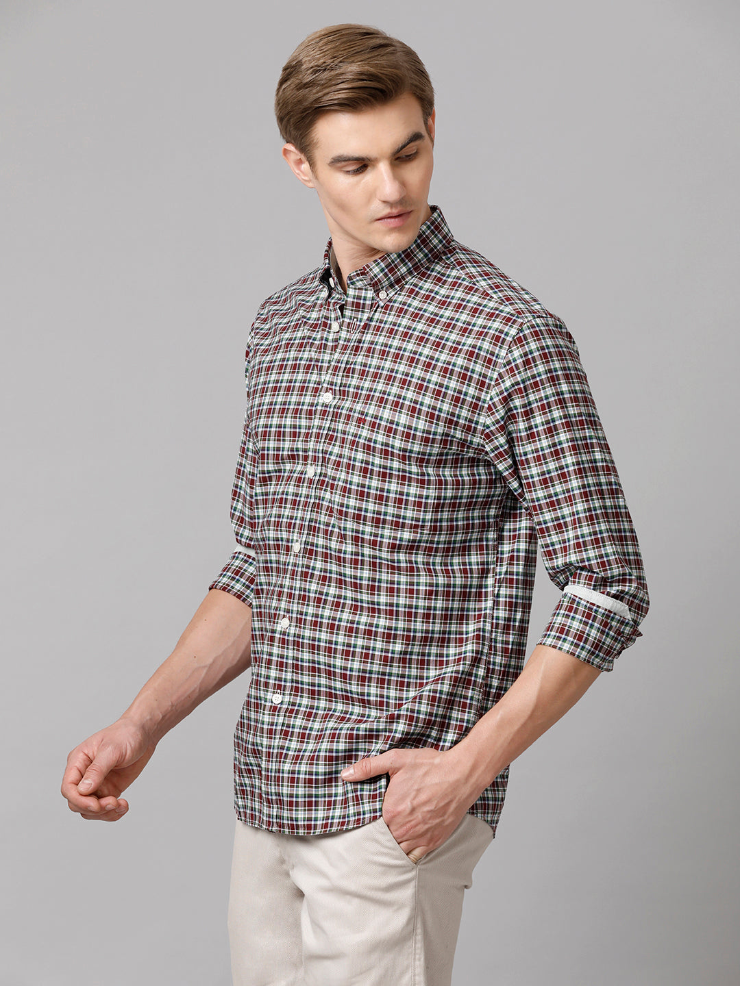 Aldeno Men Checkered Casual Multicolor Shirt (NIGAL)