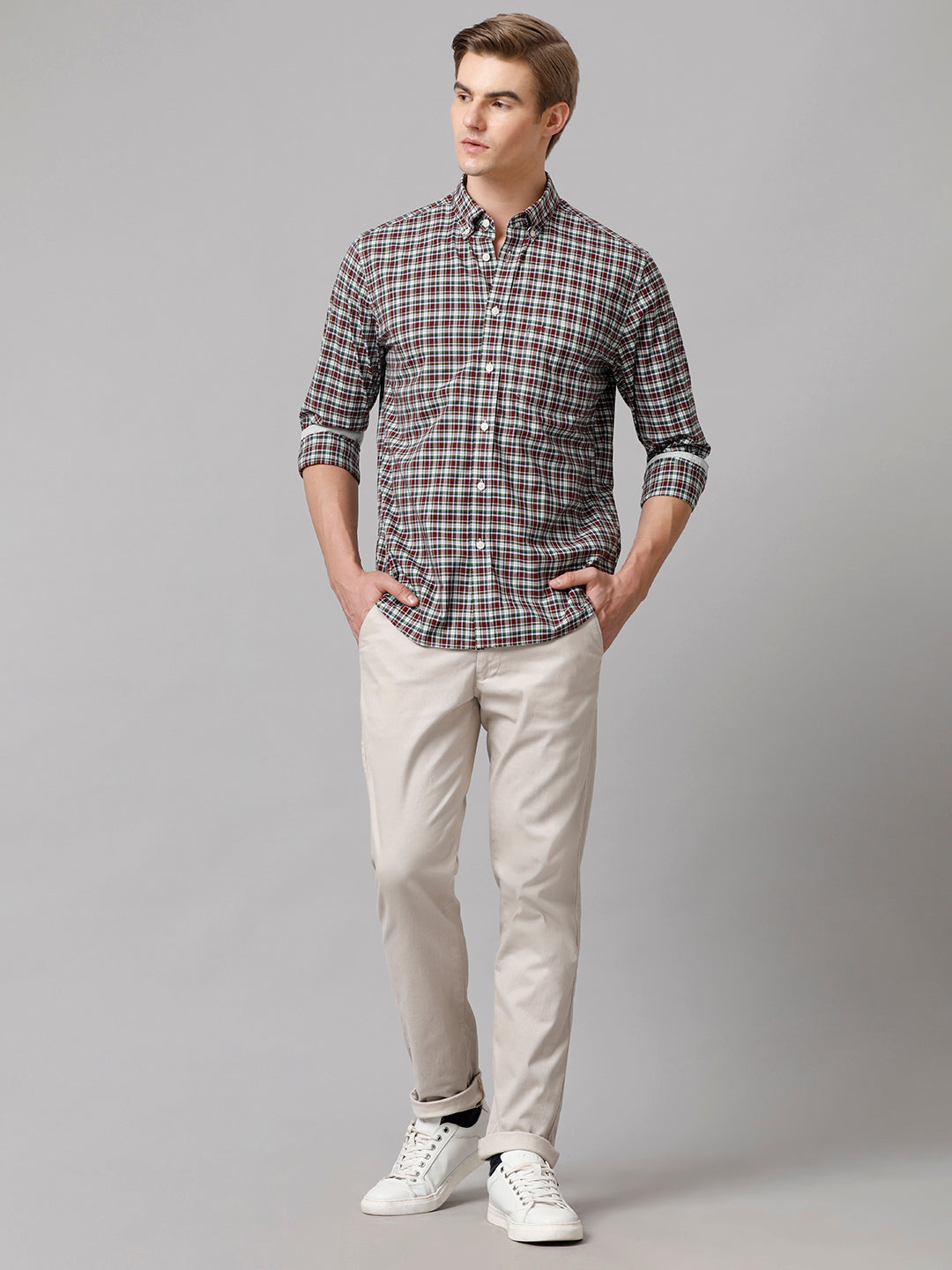 Aldeno Men Checkered Casual Multicolor Shirt (NIGAL)