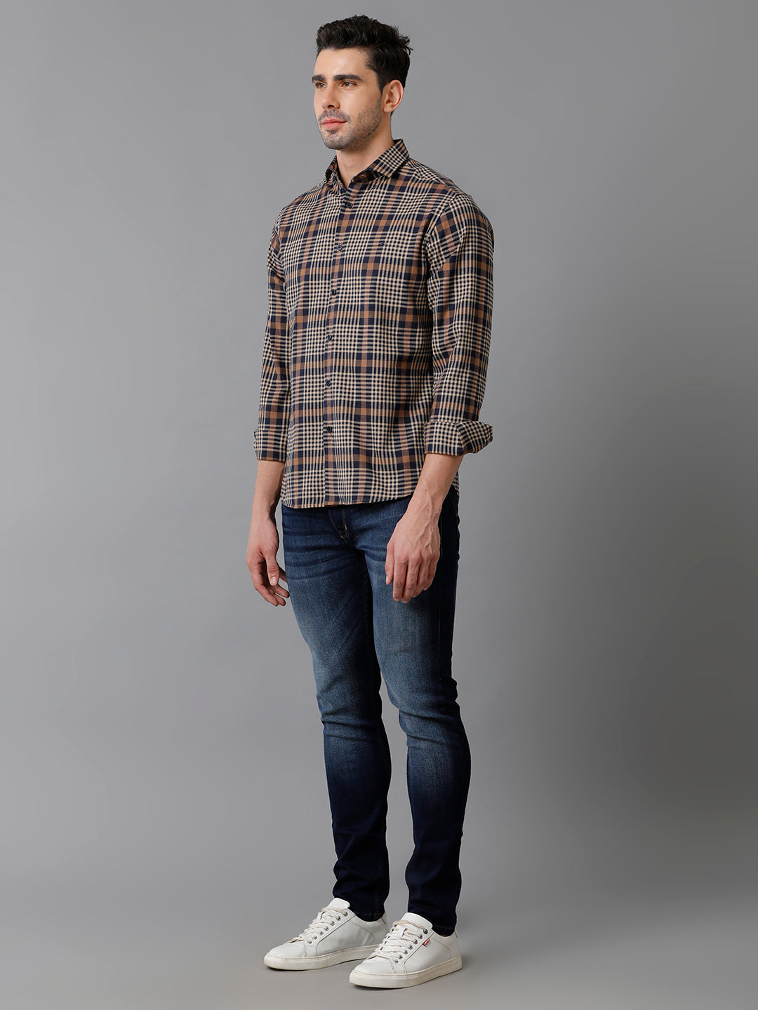 Aldeno Mens Multi Checks Casual Shirt (SAINT)