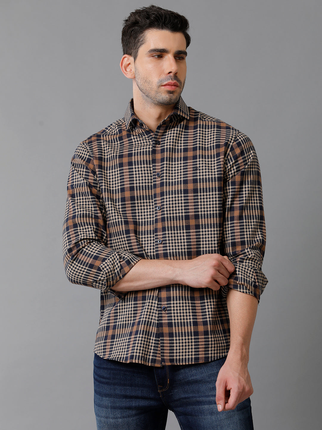 Aldeno Mens Multi Checks Casual Shirt (SAINT)