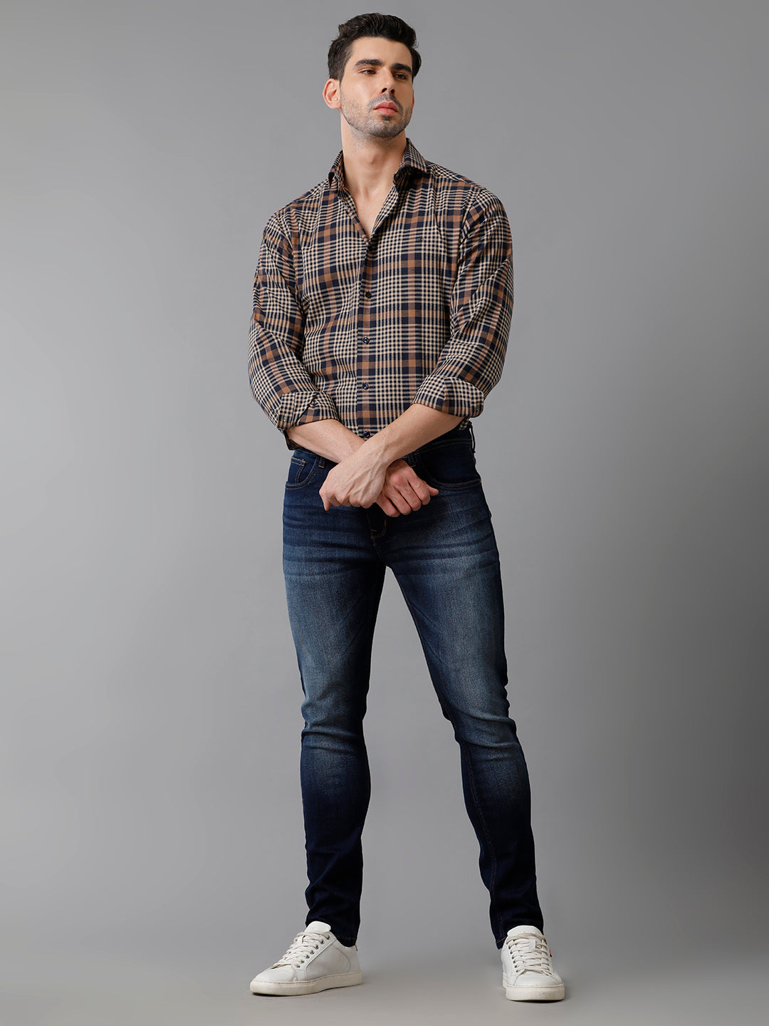 Aldeno Mens Multi Checks Casual Shirt (SAINT)