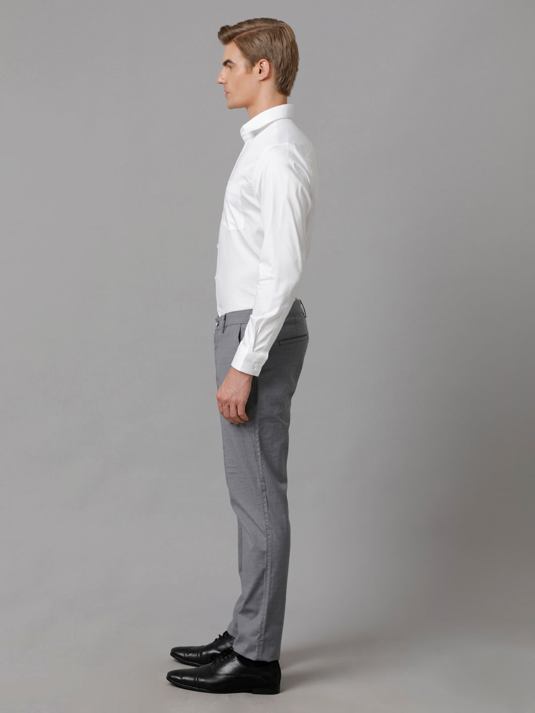Aldeno Men Solid Formal White Shirt (SHAWN)