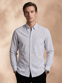 Regular Fit Cotton White Casual Shirt for Men (TARIX)