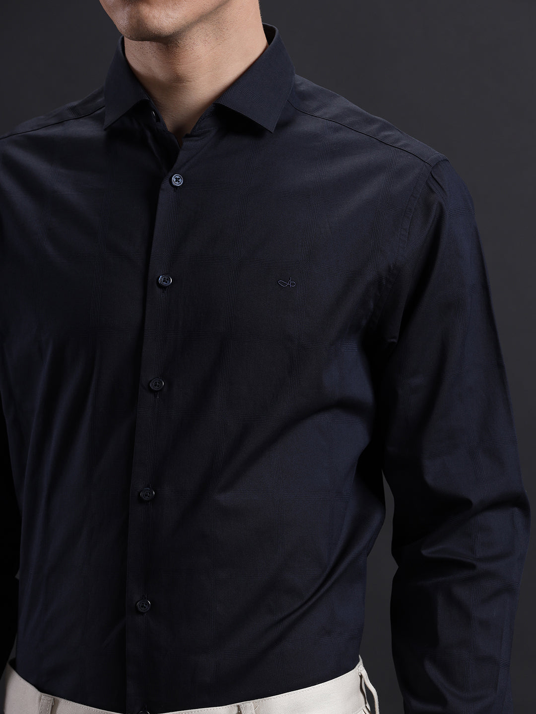 Aldeno Mens Regular Fit Plain Black Formal Cotton Shirt (PURAL)
