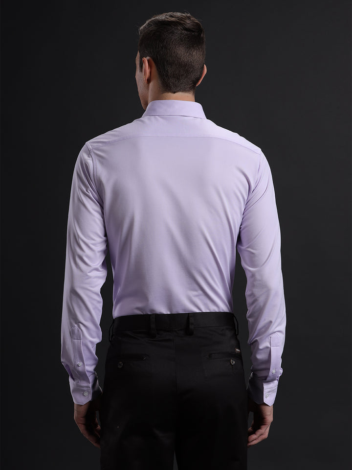 Aldeno Mens Regular Fit Plain Lavender Casual Cotton Blend Shirt (KIARA)