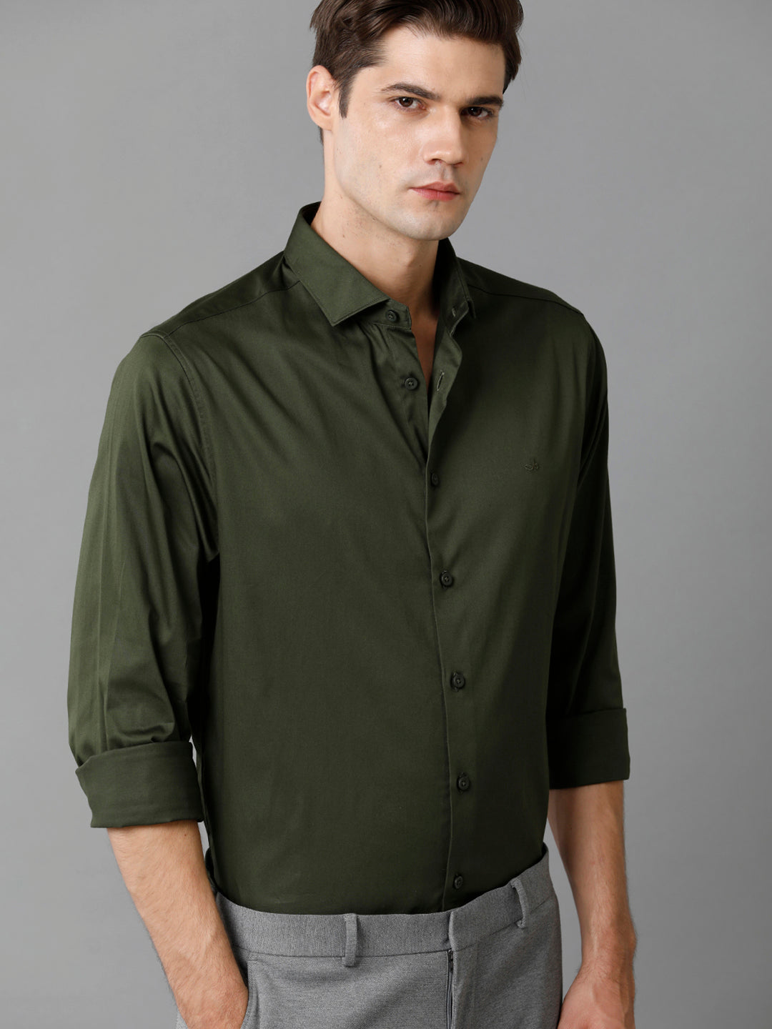 Solid cheap green shirt