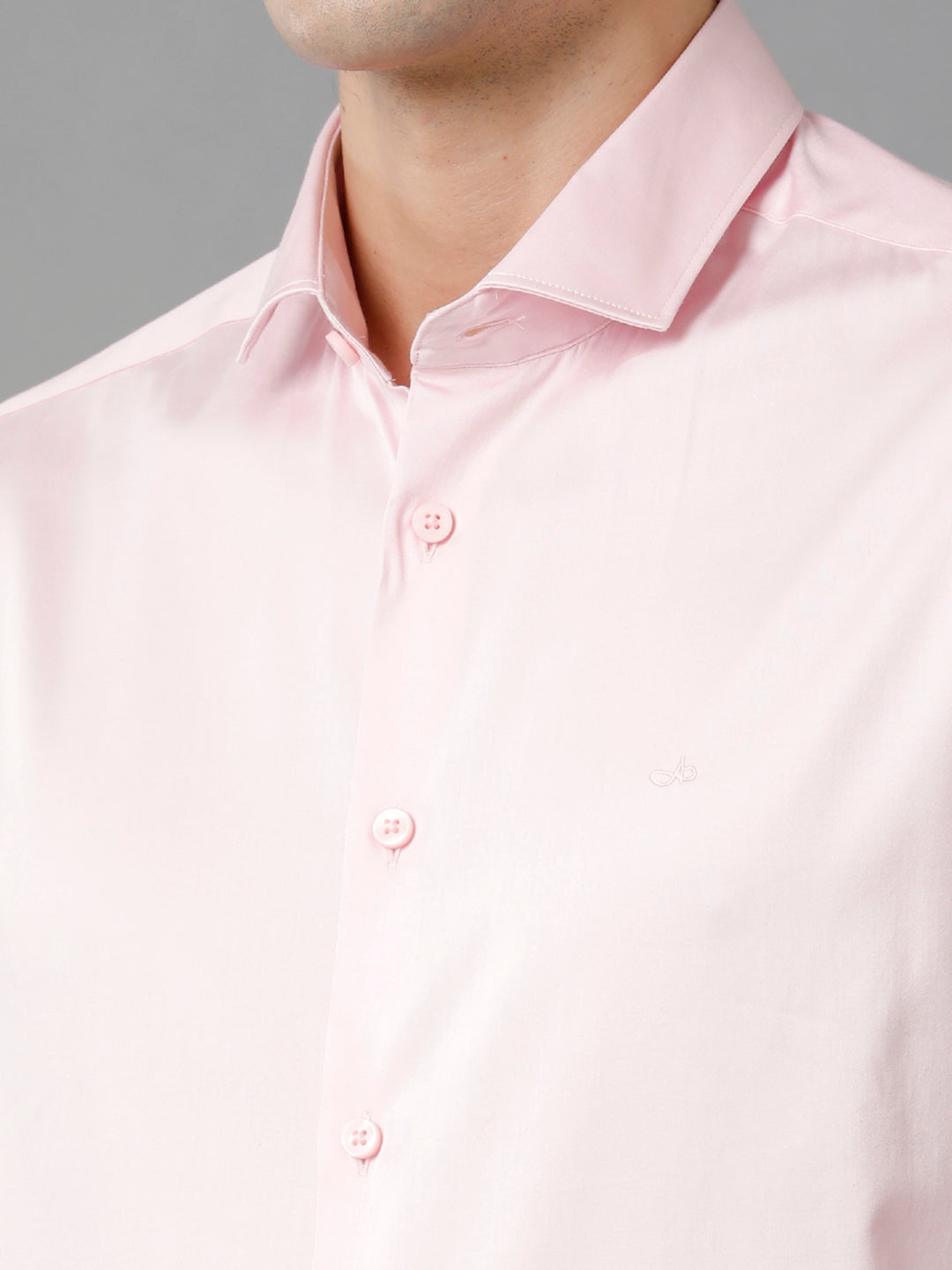 Aldeno Mens Regular Fit Solid Pink Formal Satin Shirt (SEAPK)