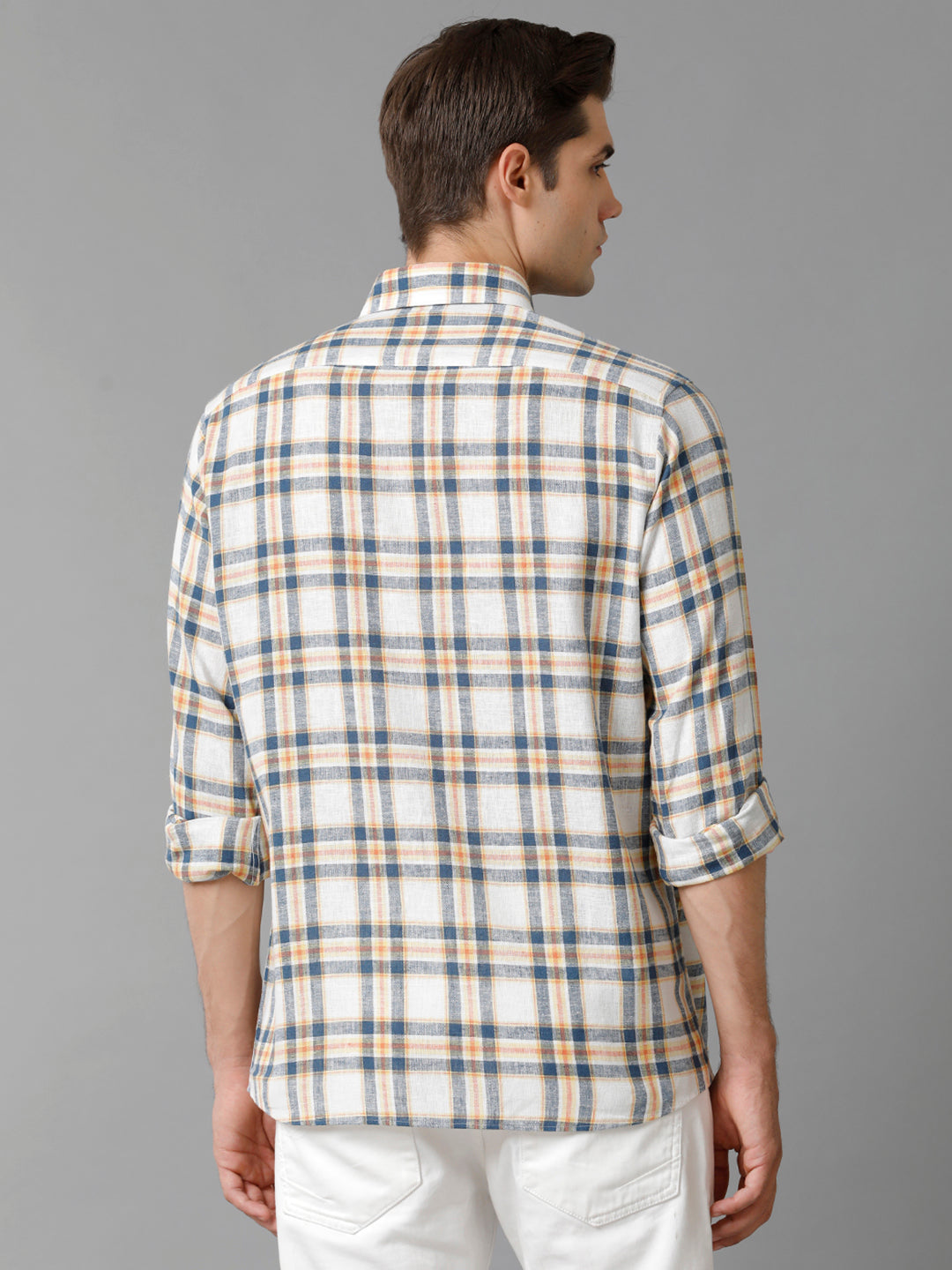 Aldeno Mens Regular Fit Multi Stripe Casual Cotton Shirt (LICIA)