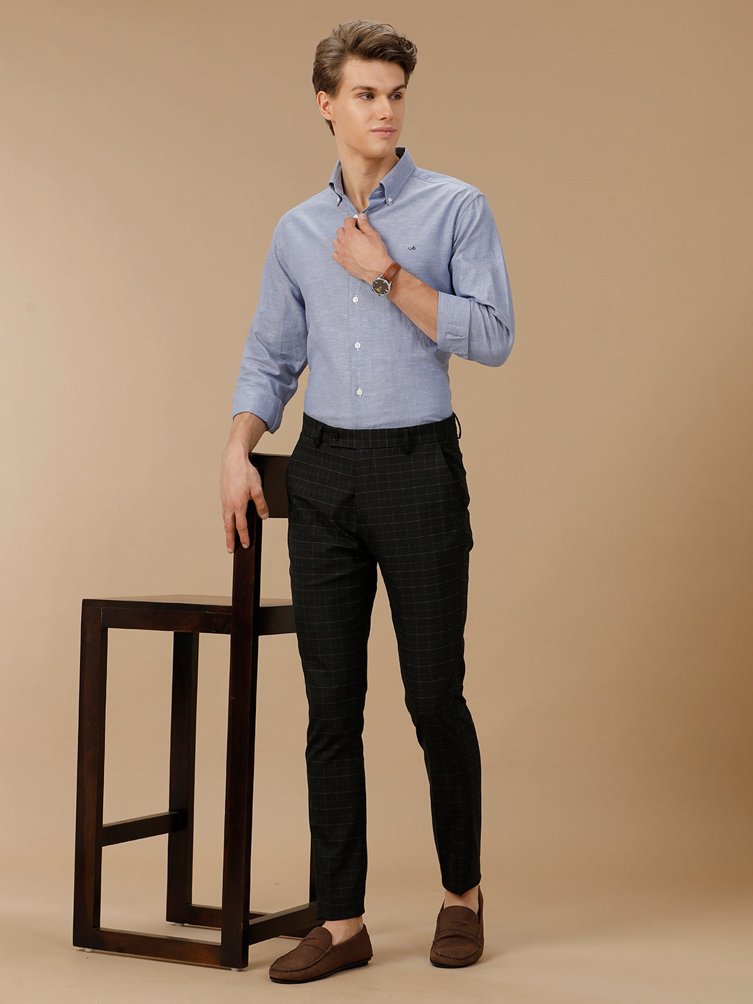 Aldeno Men Blue Formal Shirt (LARIE)