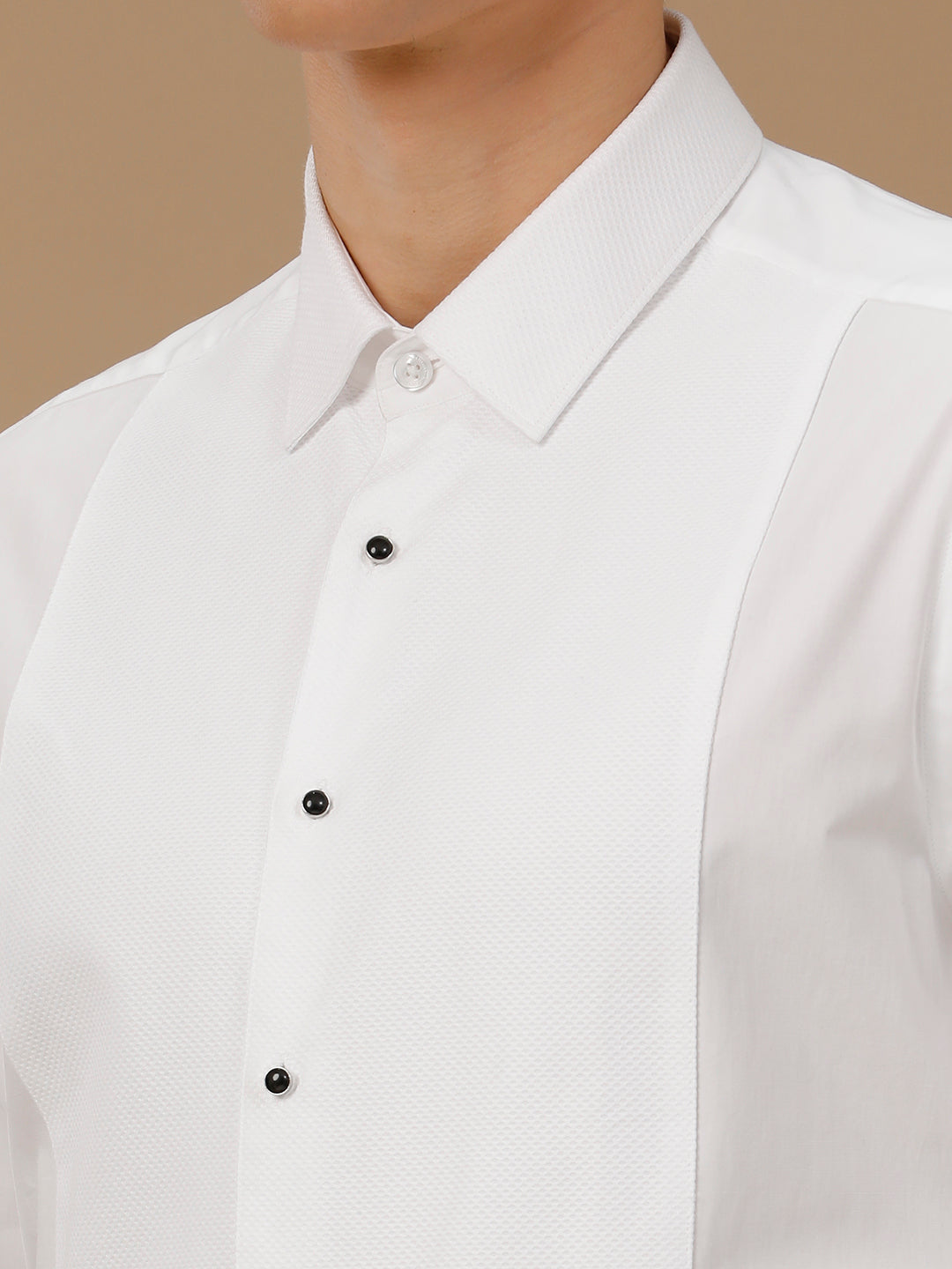 Aldeno Men Solid Formal White Shirt (WALSO)