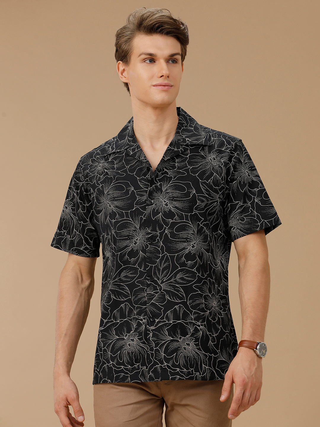 Aldeno Men Black Casual Shirt (PARTRI)