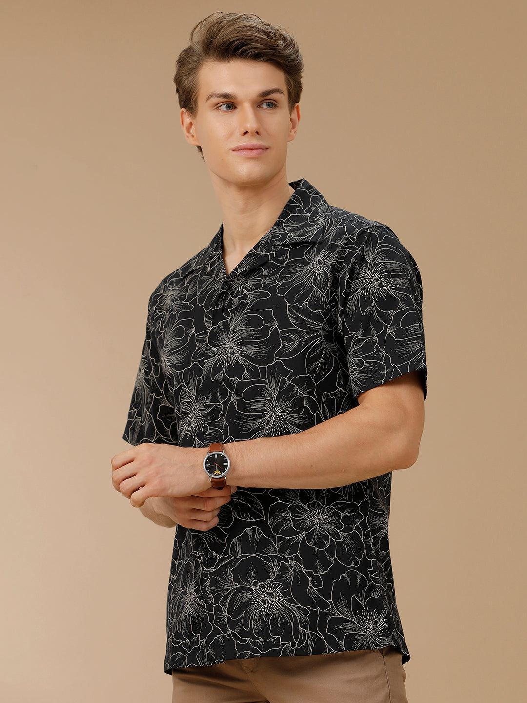 Aldeno Men Black Casual Shirt (PARTRI)