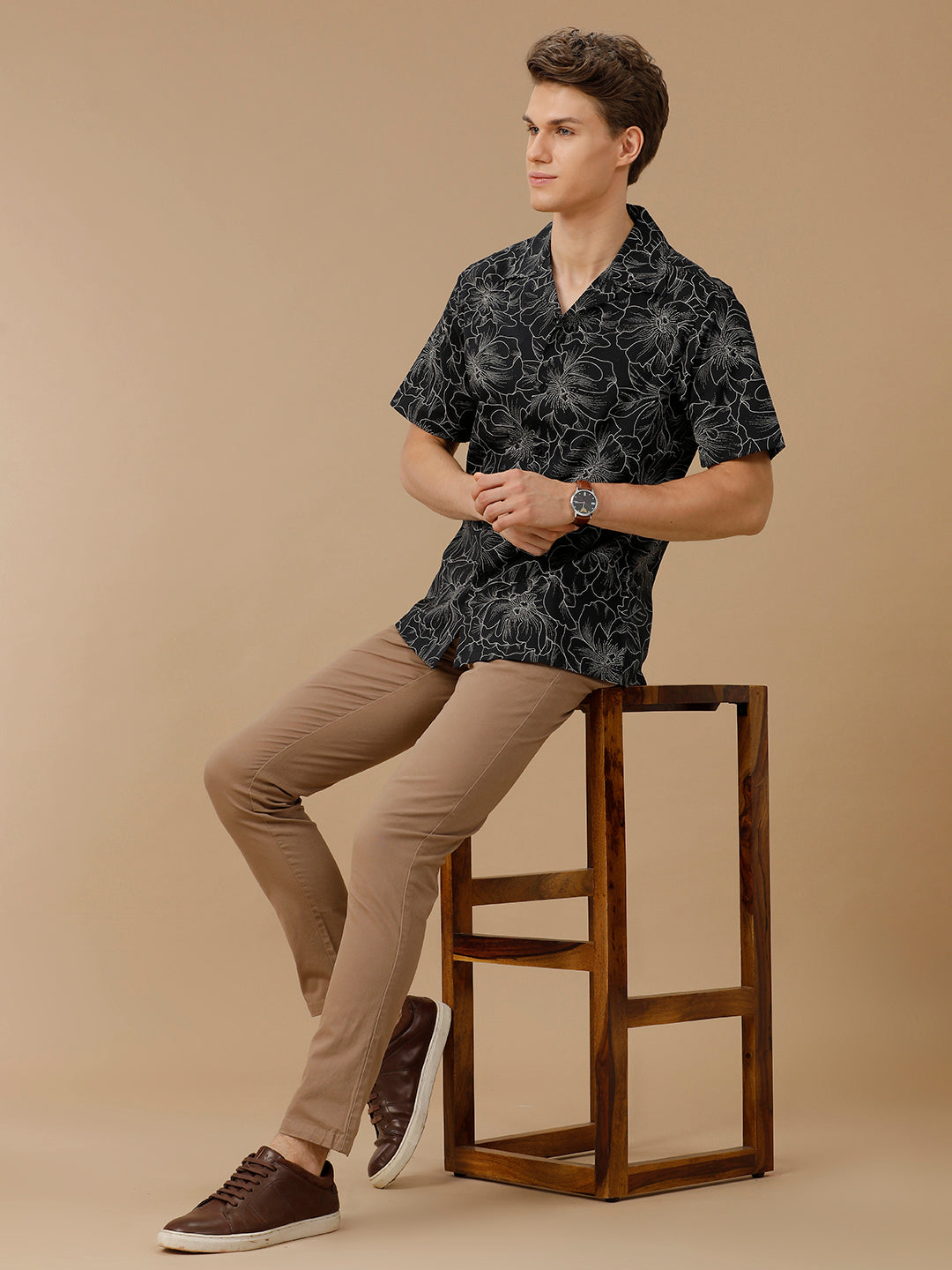 Aldeno Men Black Casual Shirt (PARTRI)