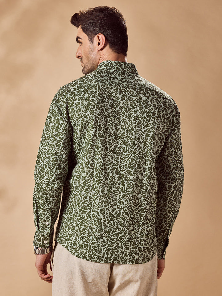 Aldeno Men Green Casual Shirt (COVE)