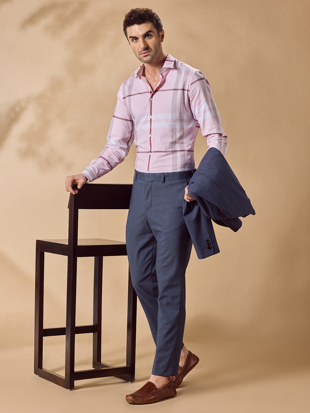 Aldeno Men Pink Formal Shirt (XAVIN)