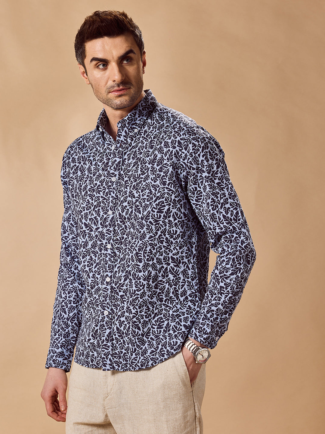 Aldeno Men Blue Casual Shirt (NELI)