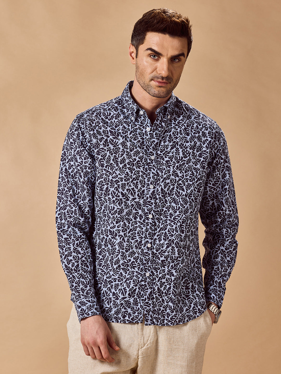 Aldeno Men Blue Casual Shirt (NELI)