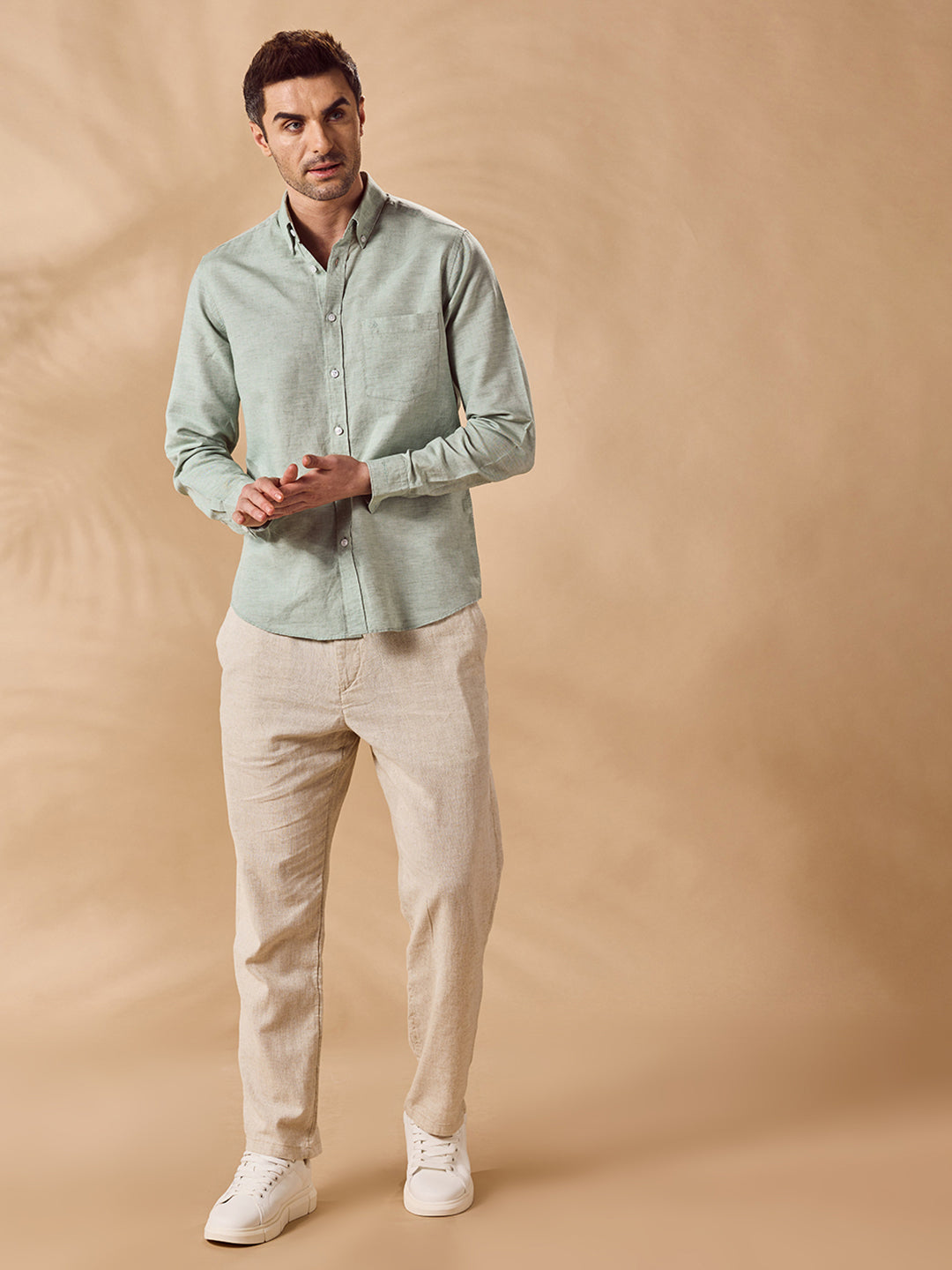 Aldeno Men Green Casual Shirt (LYNN)