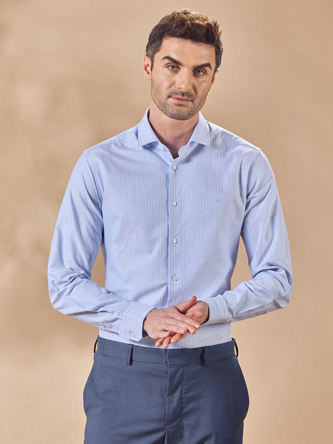 Aldeno Men Blue Formal Shirt (CIDA)