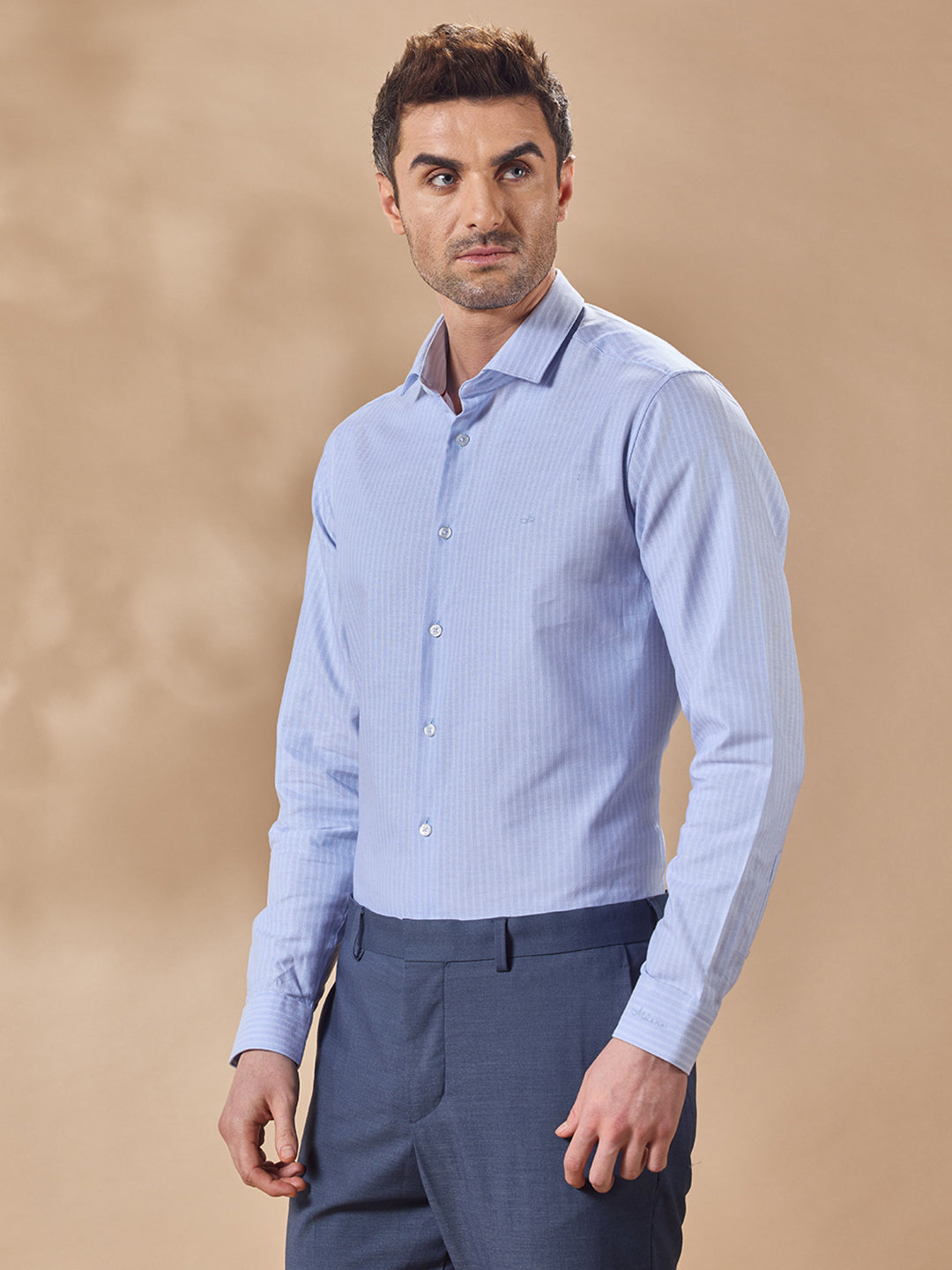 Aldeno Men Blue Formal Shirt (CIDA)