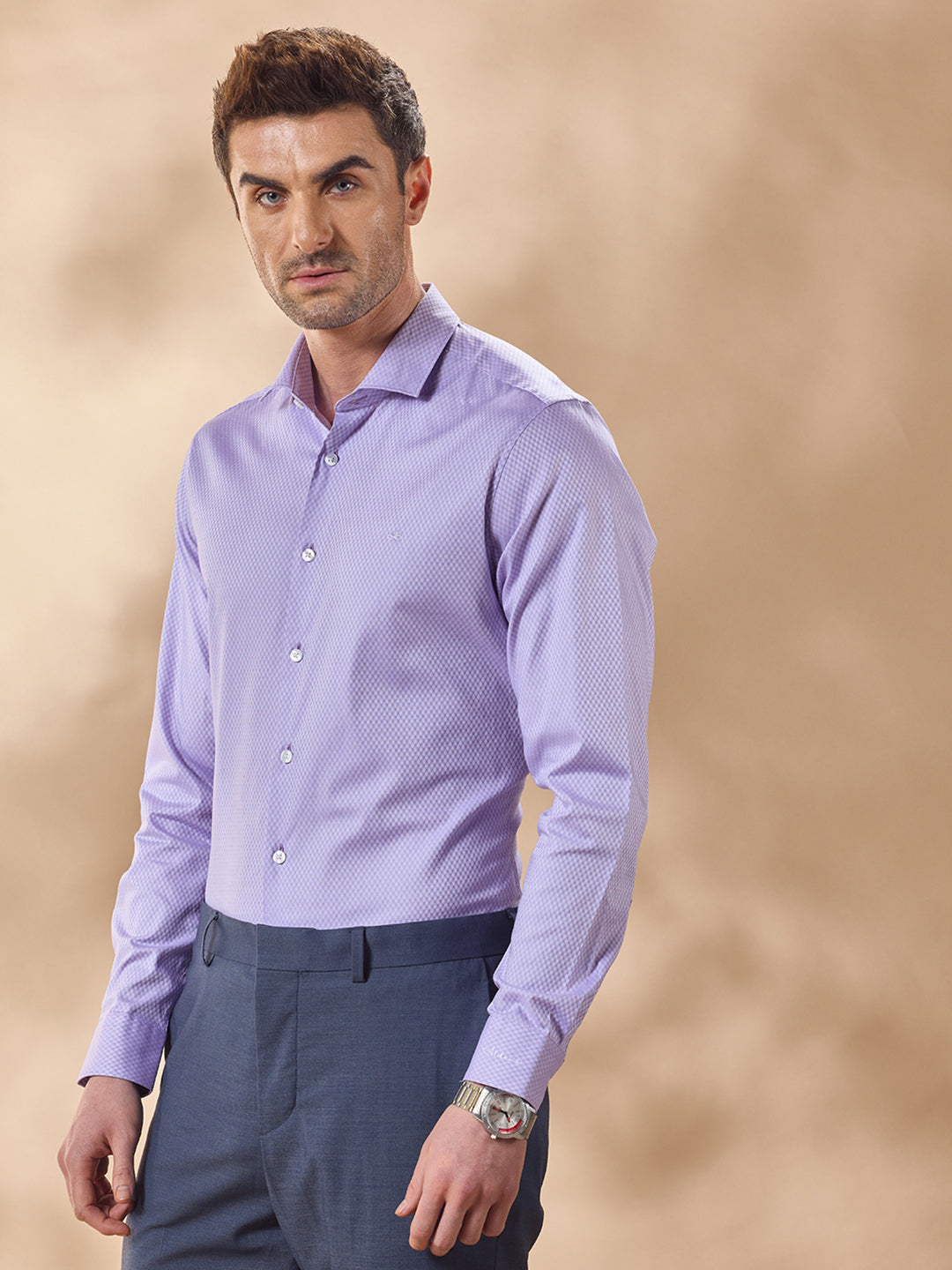 Aldeno Men Lavender Formal Shirt (CAED)