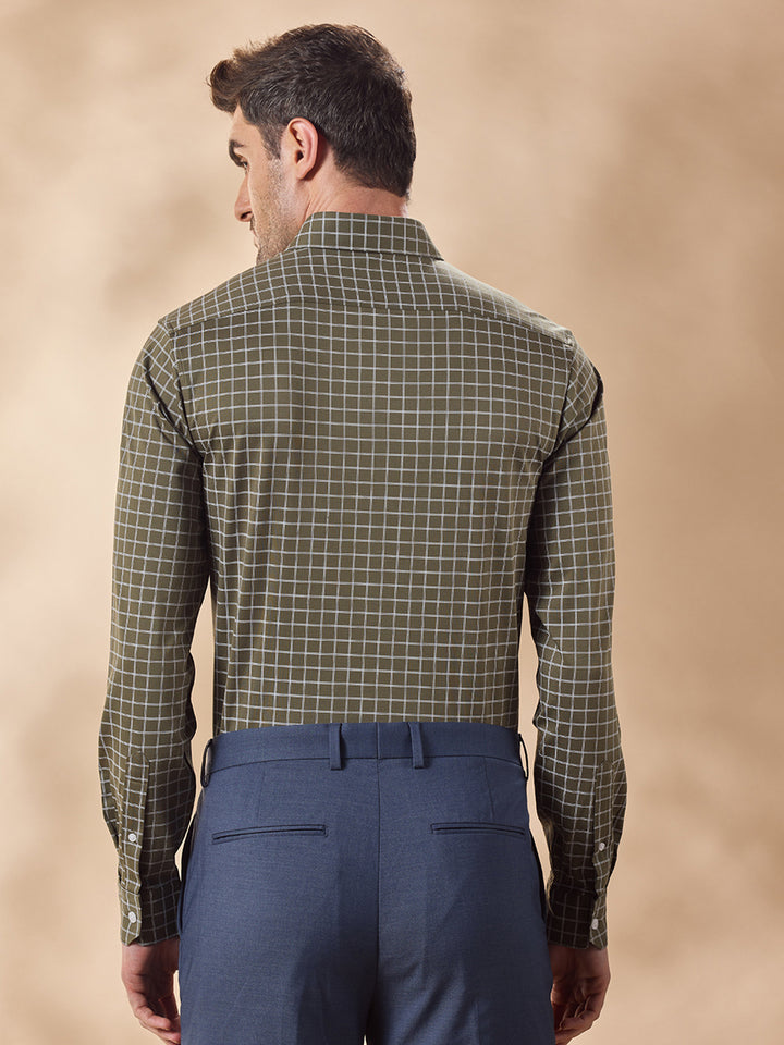 Aldeno Men Green Formal Shirt (RUTH)