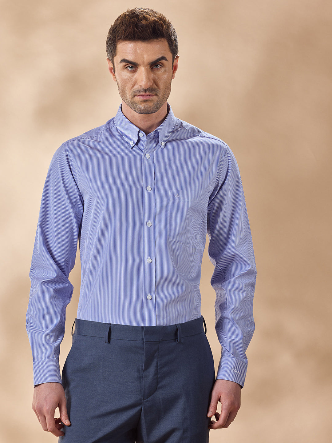 Aldeno Men Blue Casual Shirt (CABY)