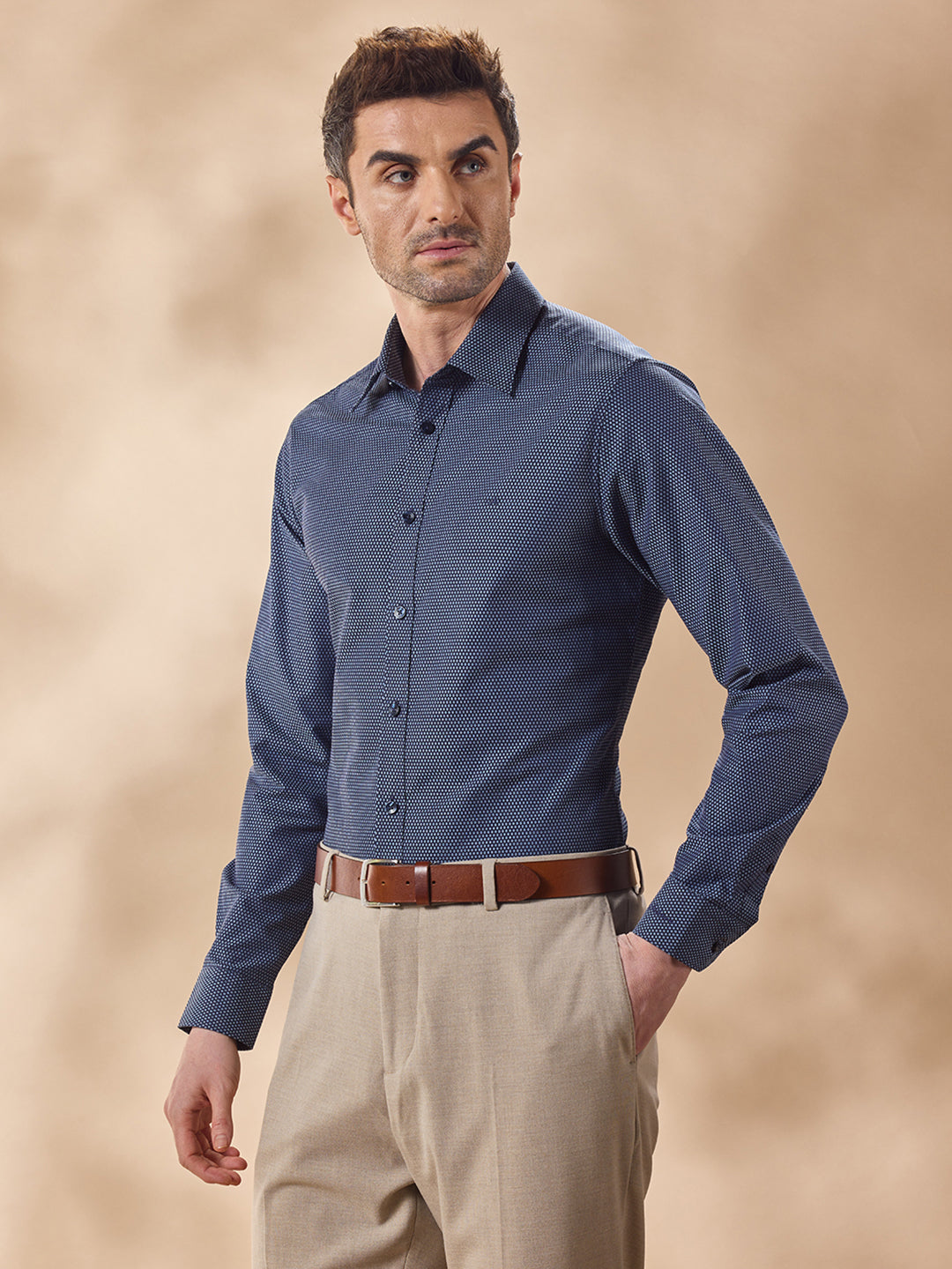 Aldeno Men Blue Casual Shirt (CAFEN)