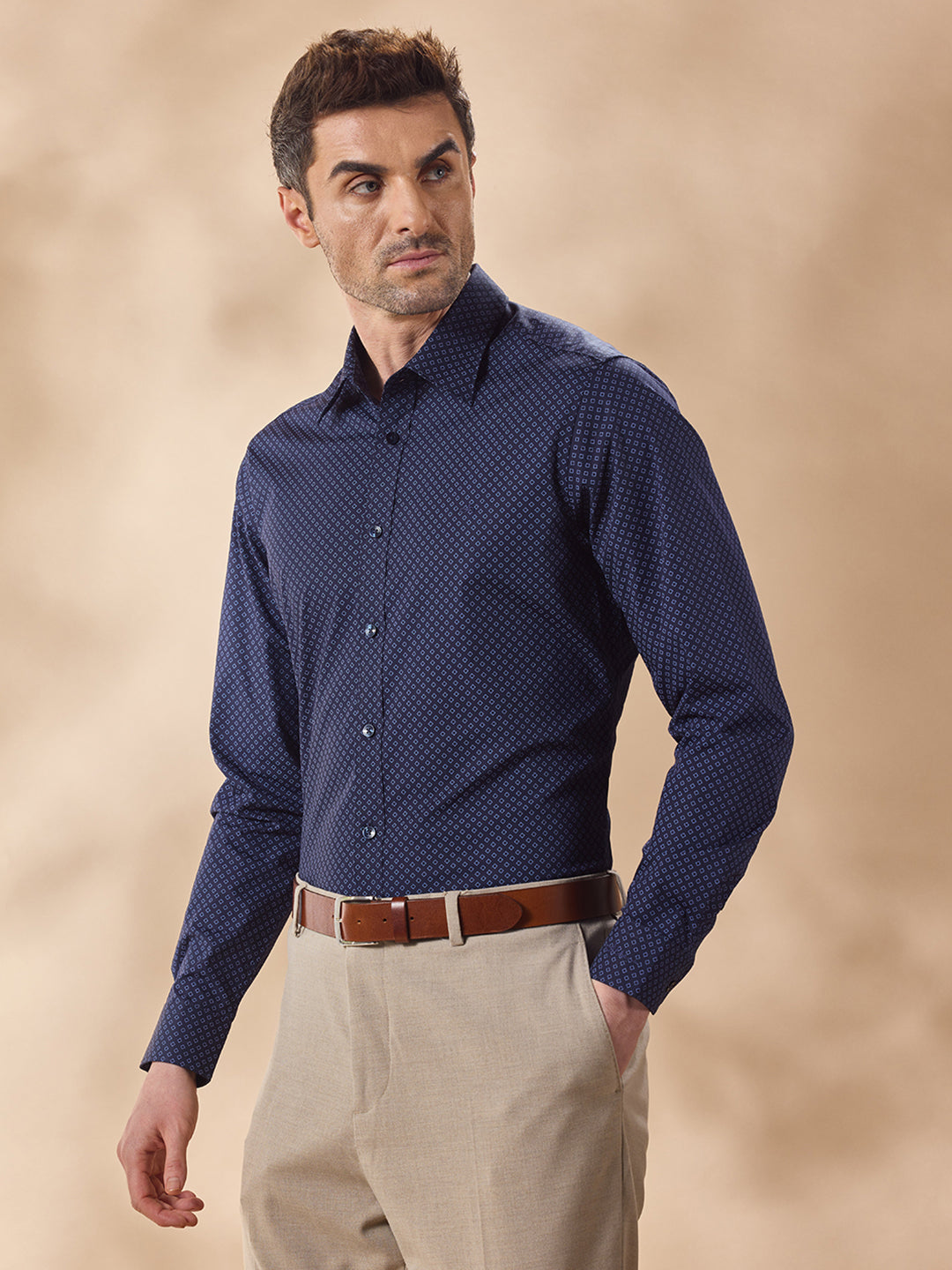 Aldeno Men Blue Formal Shirt (CUNJA)