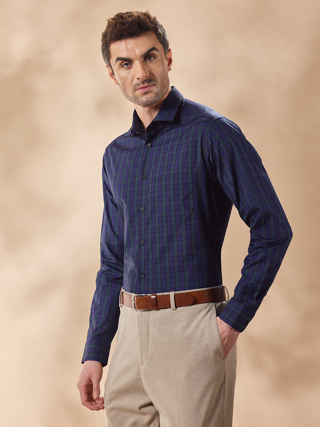 Aldeno Men Blue Casual Shirt (NILO)