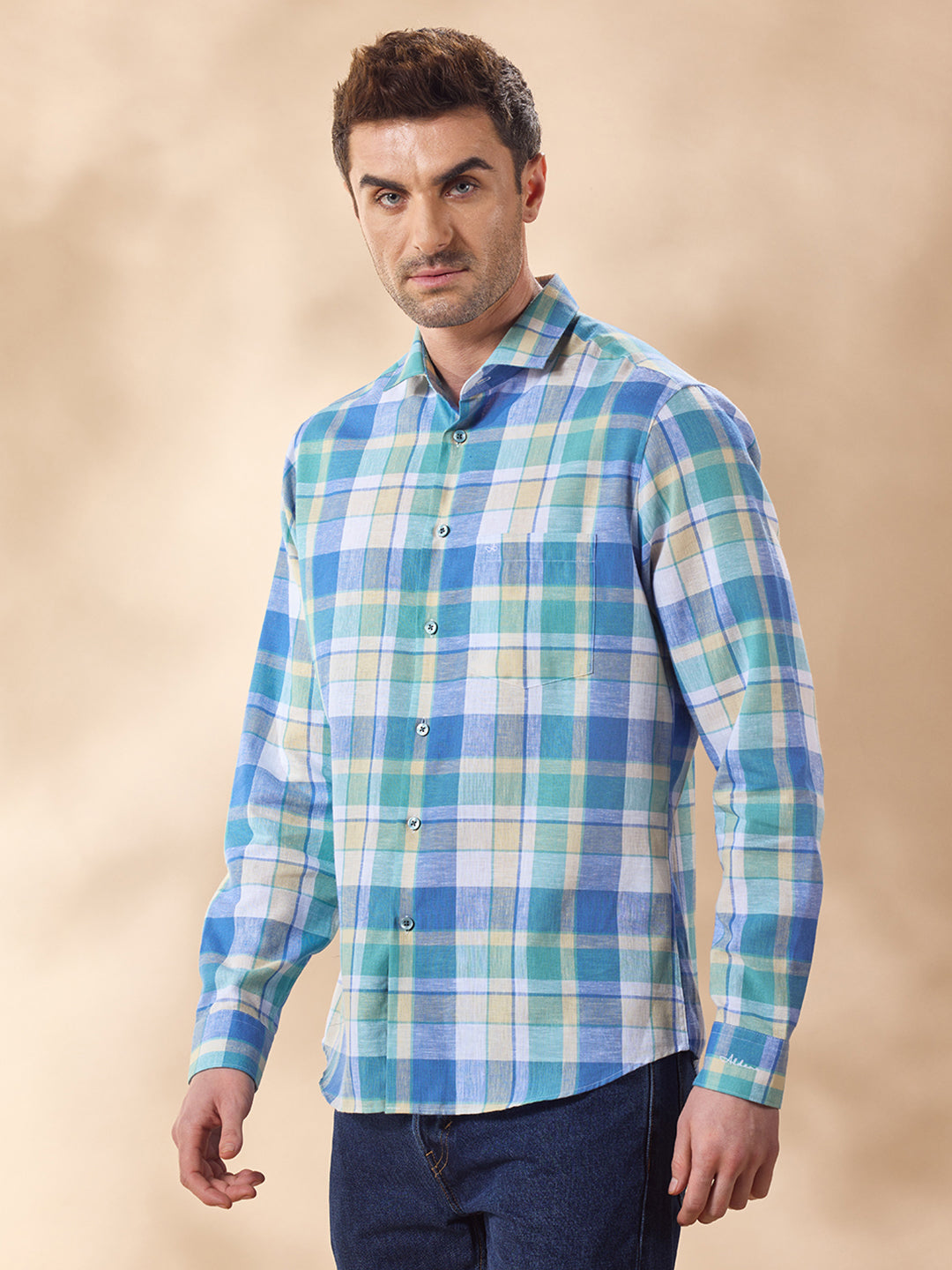 Aldeno Men Blue Casual Shirt (RITE)