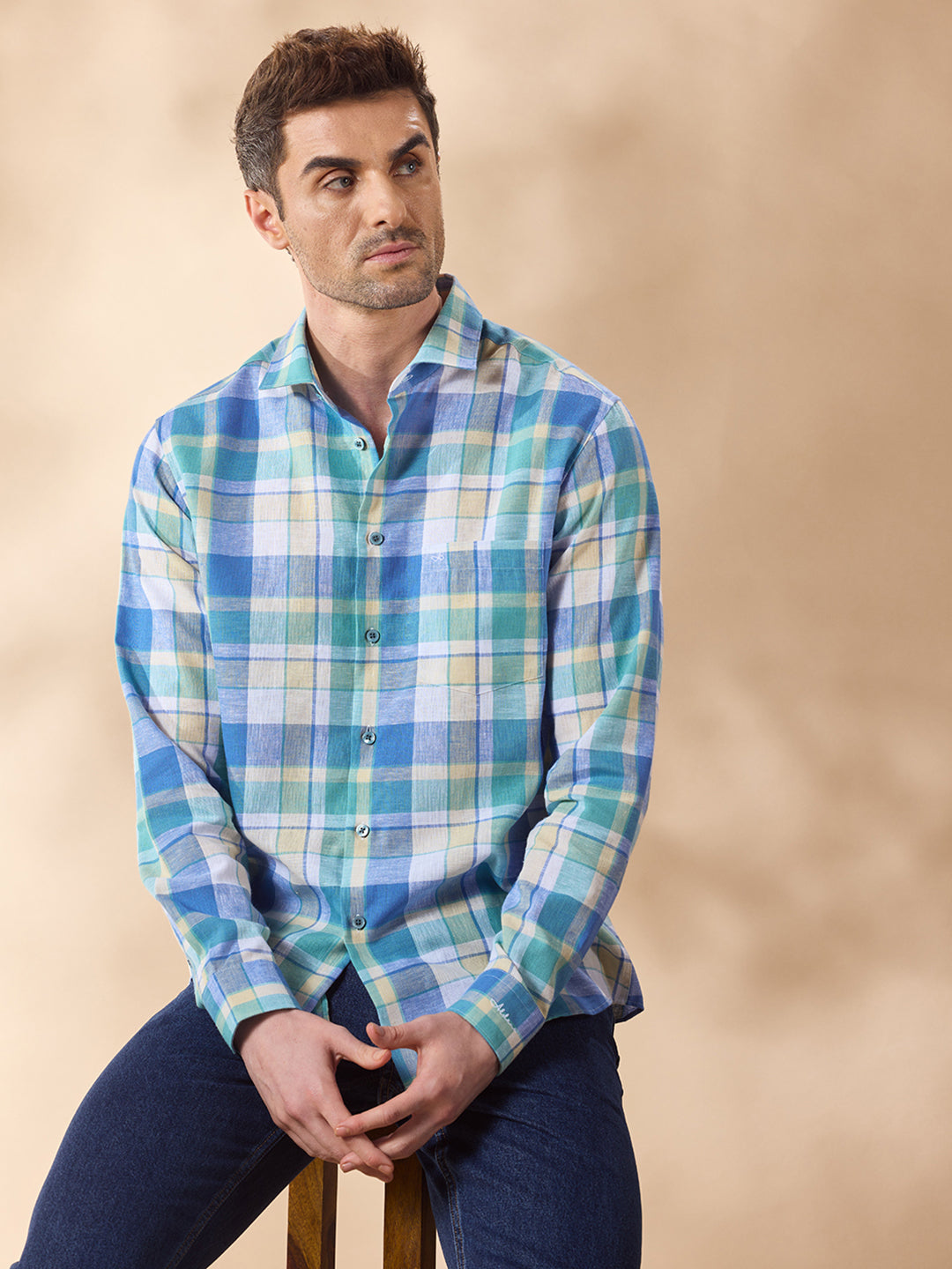 Aldeno Men Blue Casual Shirt (RITE)