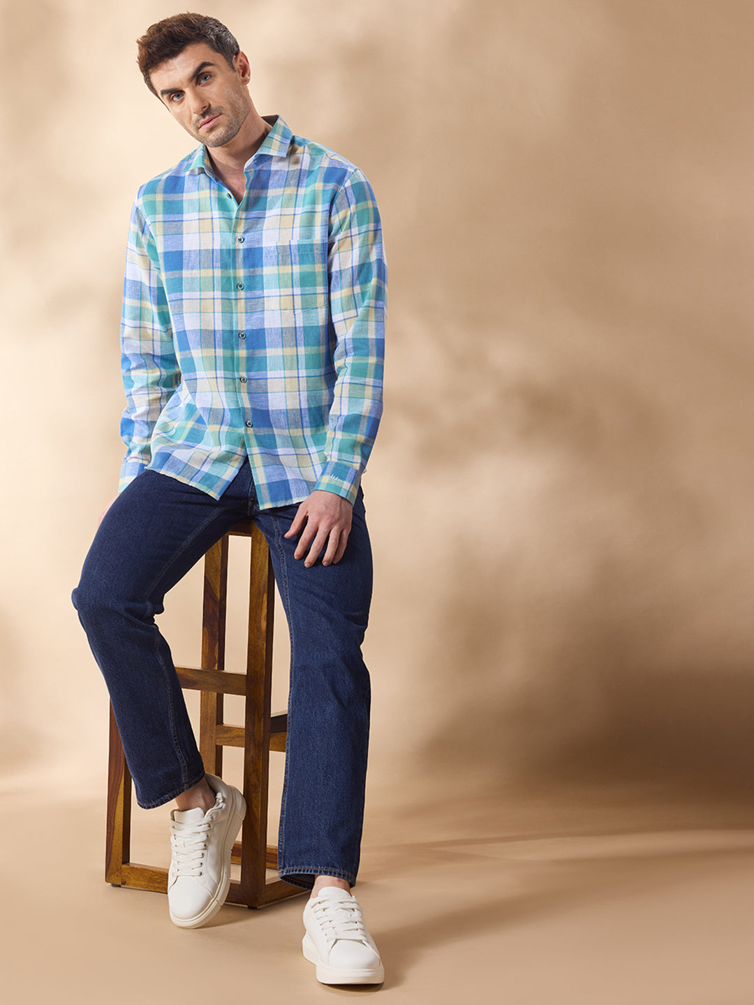 Aldeno Men Blue Casual Shirt (RITE)