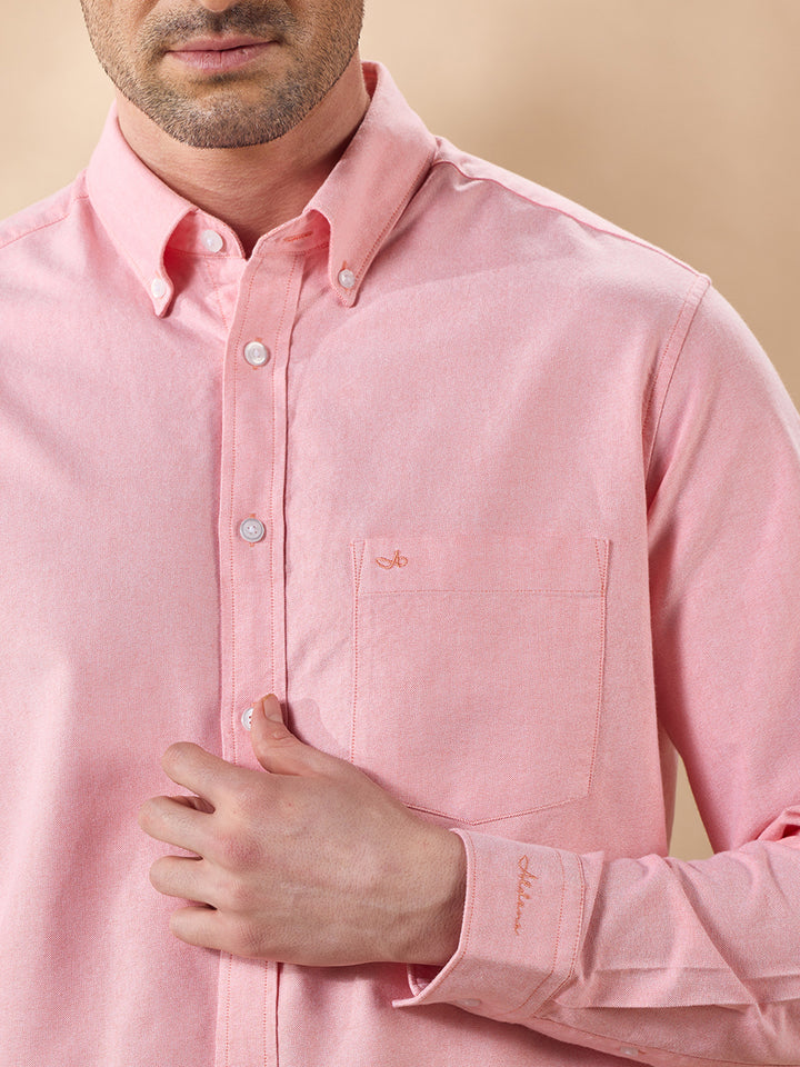 Aldeno Men Pink Casual Shirt (CYKE)